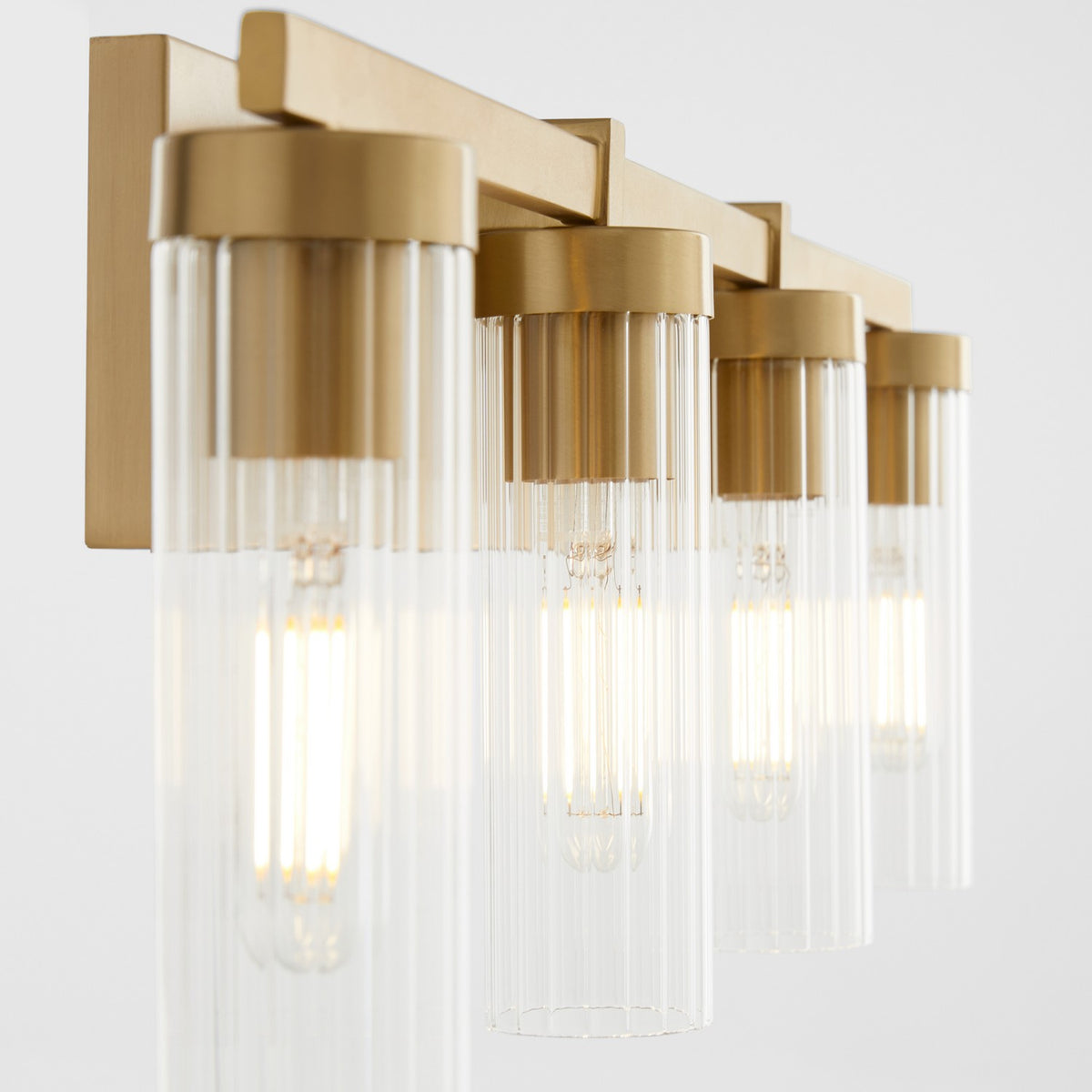 Quorum - 533-4-80 - Four Light Vanity - Kilbey - Aged Brass