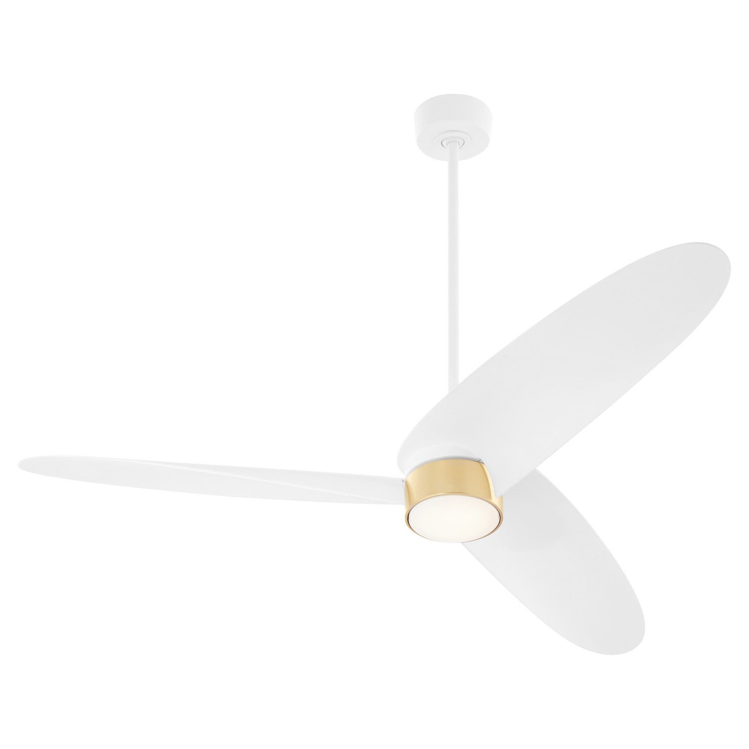 Quorum - 61603-8 - 60" Patio Fan - Brisa - Studio White w/ Aged Brass