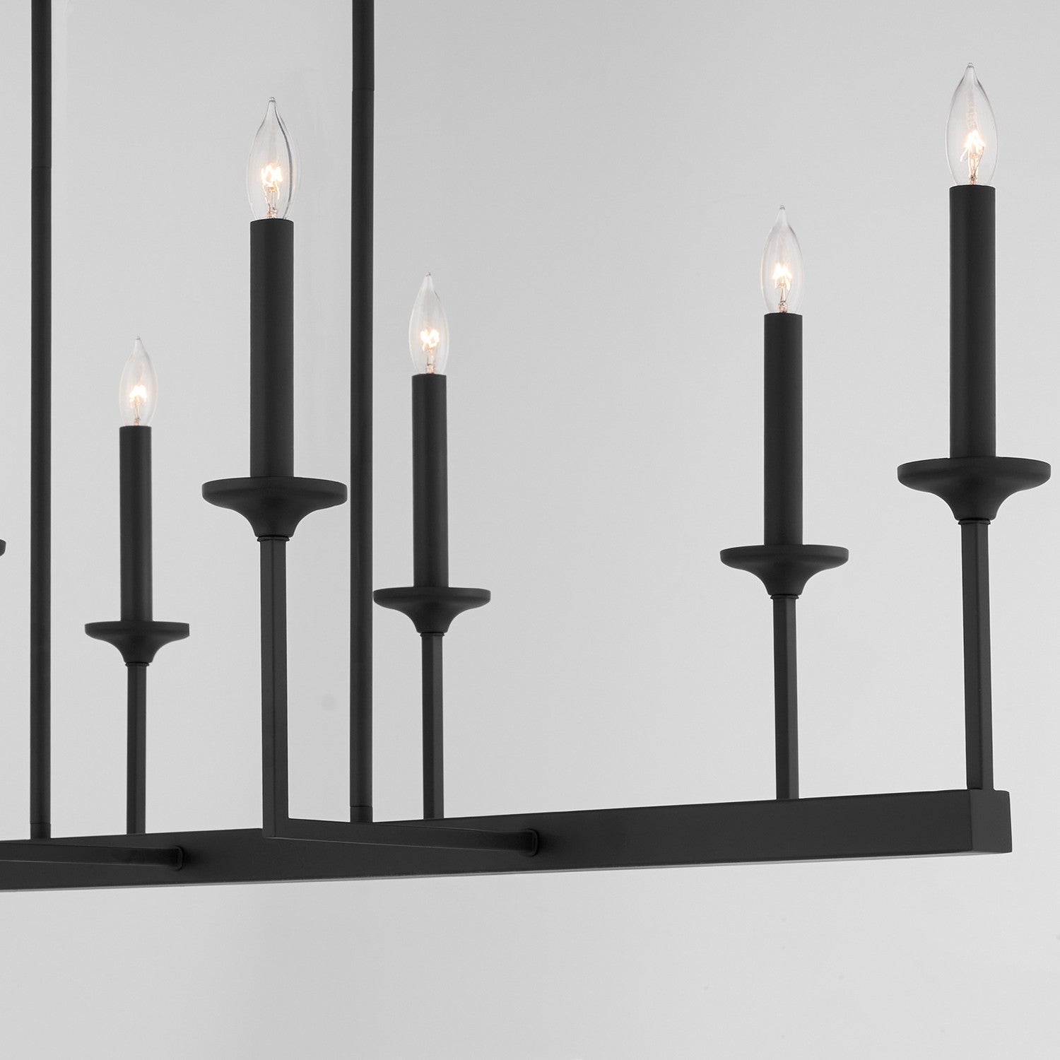 Quorum - 6505-8-59 - Eight Light Linear Chandelier - Eldorado - Matte Black