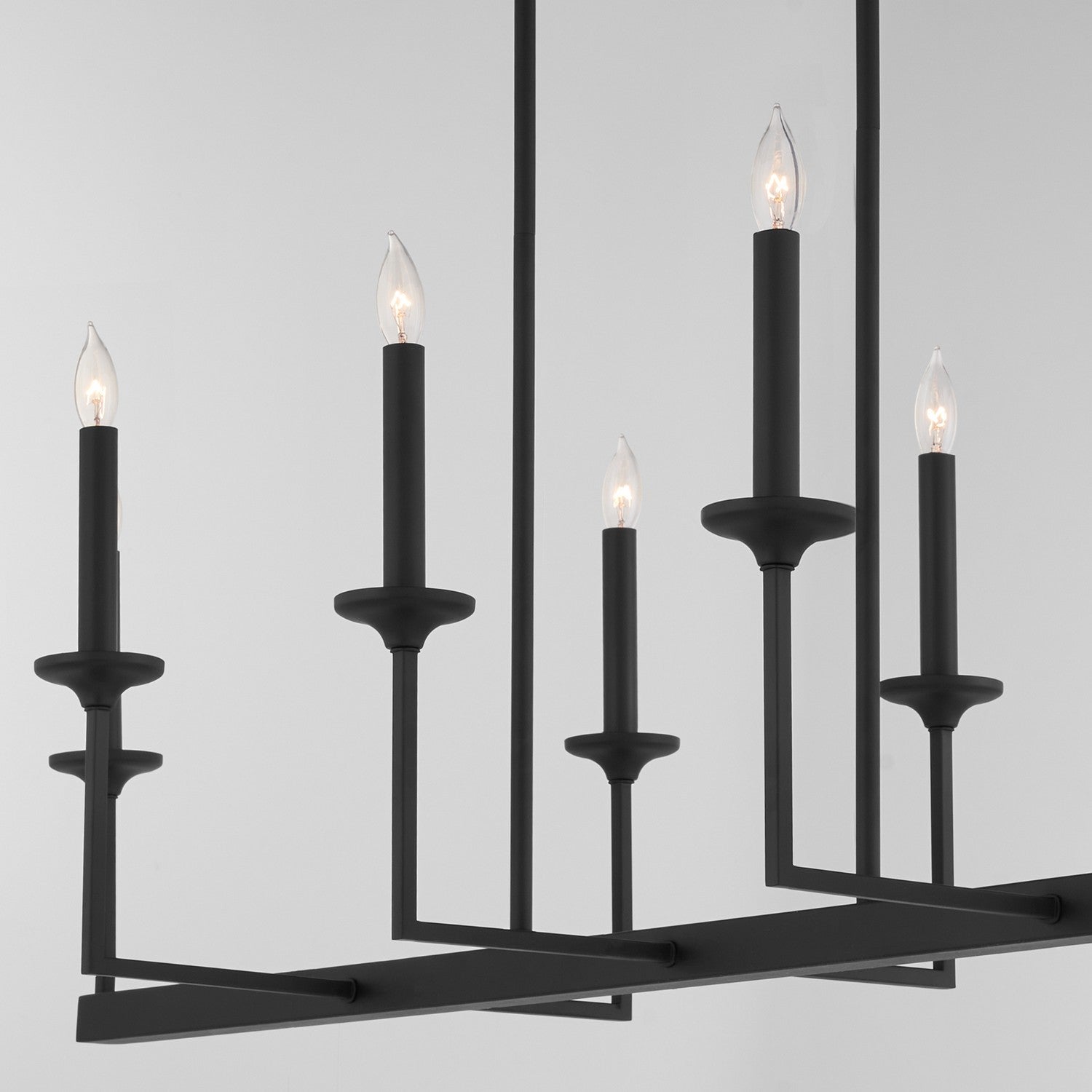 Quorum - 6505-8-59 - Eight Light Linear Chandelier - Eldorado - Matte Black