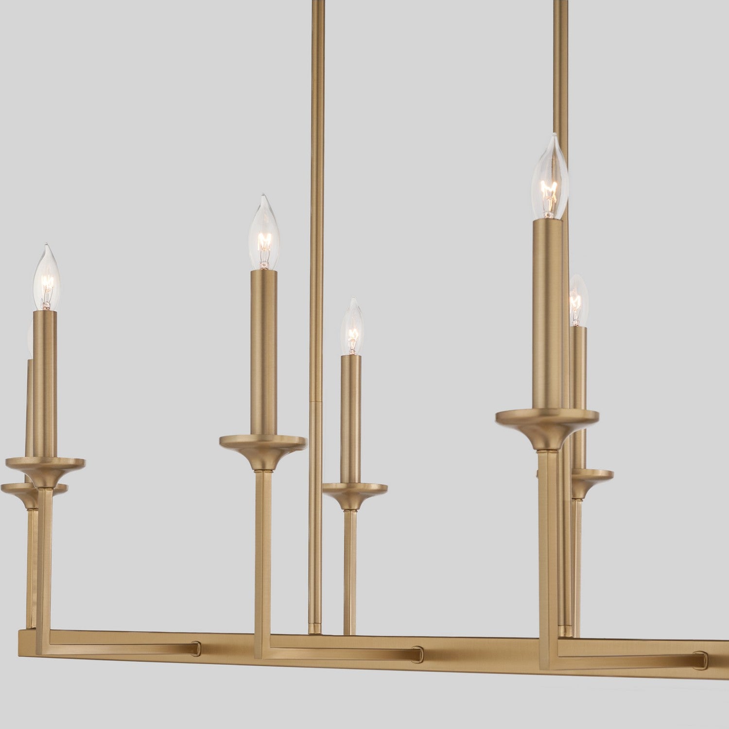 Quorum - 6505-8-80 - Eight Light Linear Chandelier - Eldorado - Aged Brass