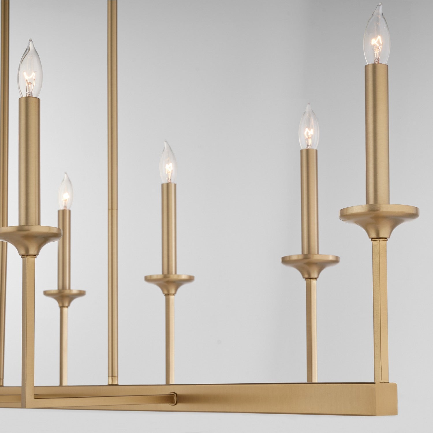 Quorum - 6505-8-80 - Eight Light Linear Chandelier - Eldorado - Aged Brass