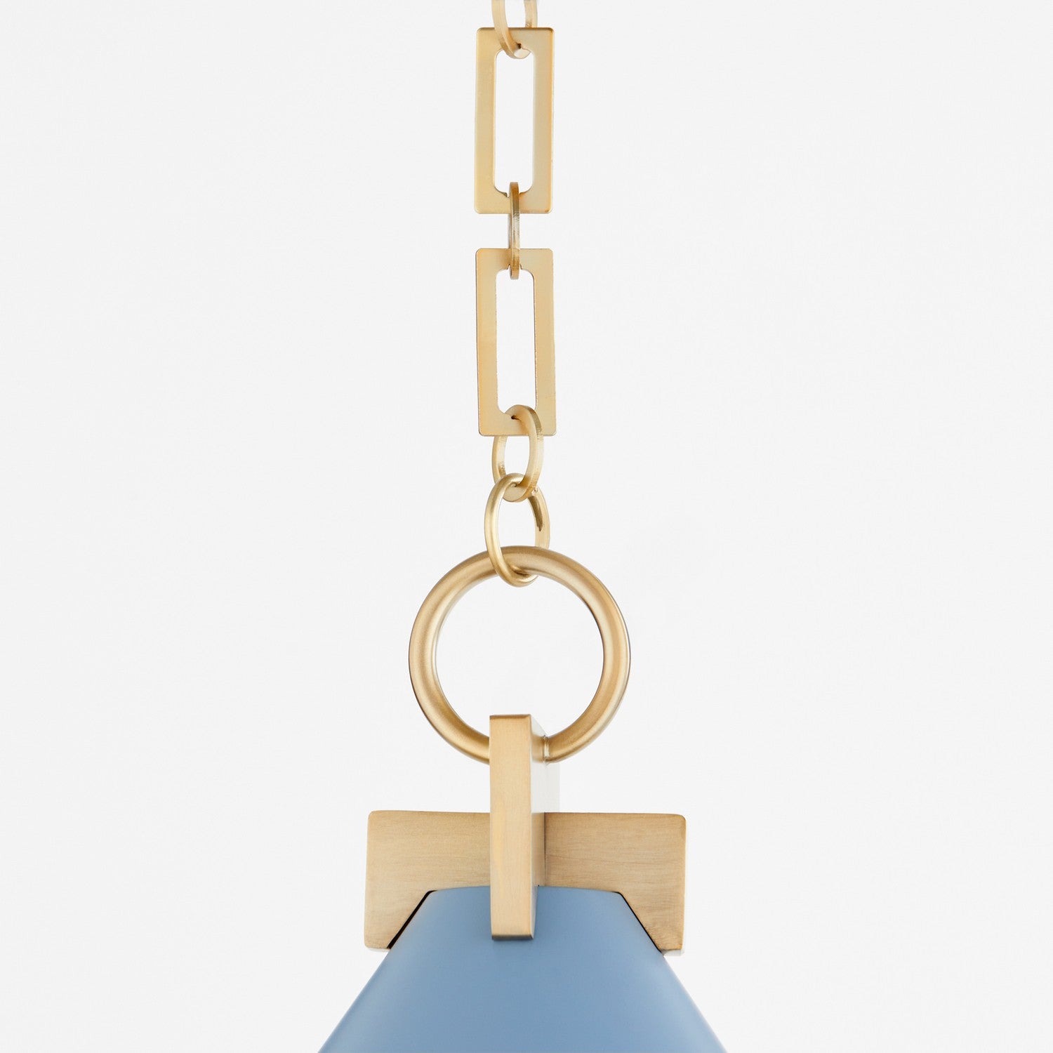 Quorum - 68-16-1280 - One Light Pendant - Jackson - Blue w/ Aged Brass