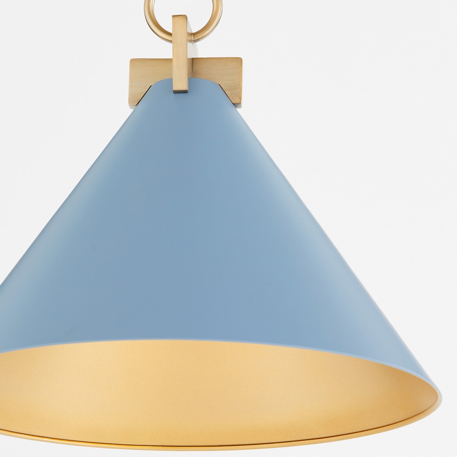 Quorum - 68-16-1280 - One Light Pendant - Jackson - Blue w/ Aged Brass