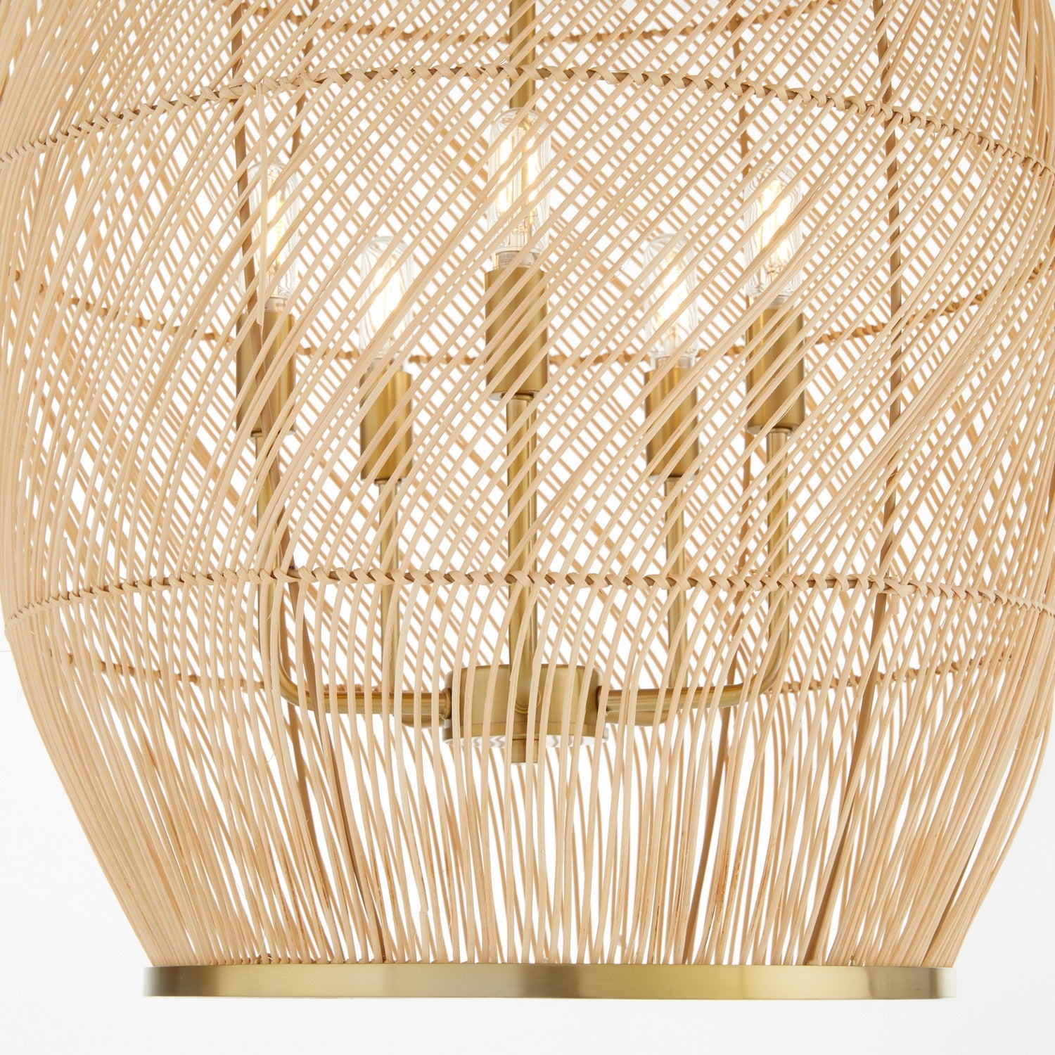 Quorum - 6900-5-80 - Five Light Pendant - Rattan - Aged Brass
