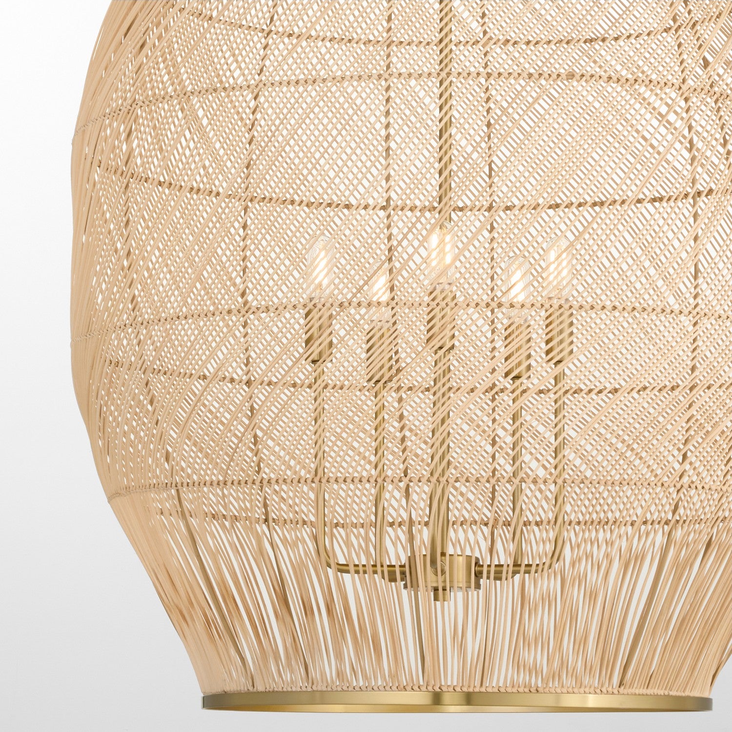Quorum - 6901-5-80 - Five Light Pendant - Rattan - Aged Brass