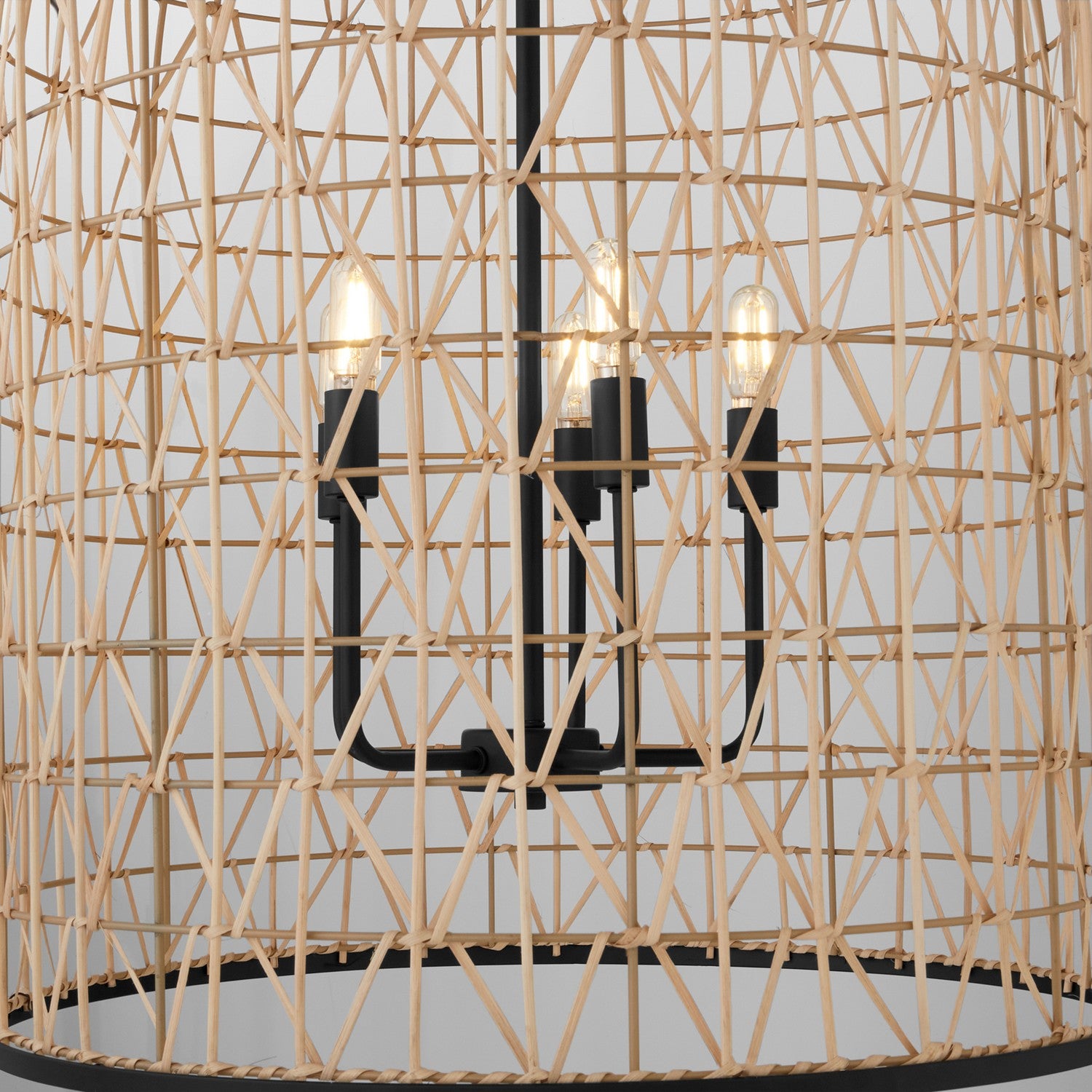 Quorum - 6902-5-59 - Five Light Pendant - Rattan - Matte Black