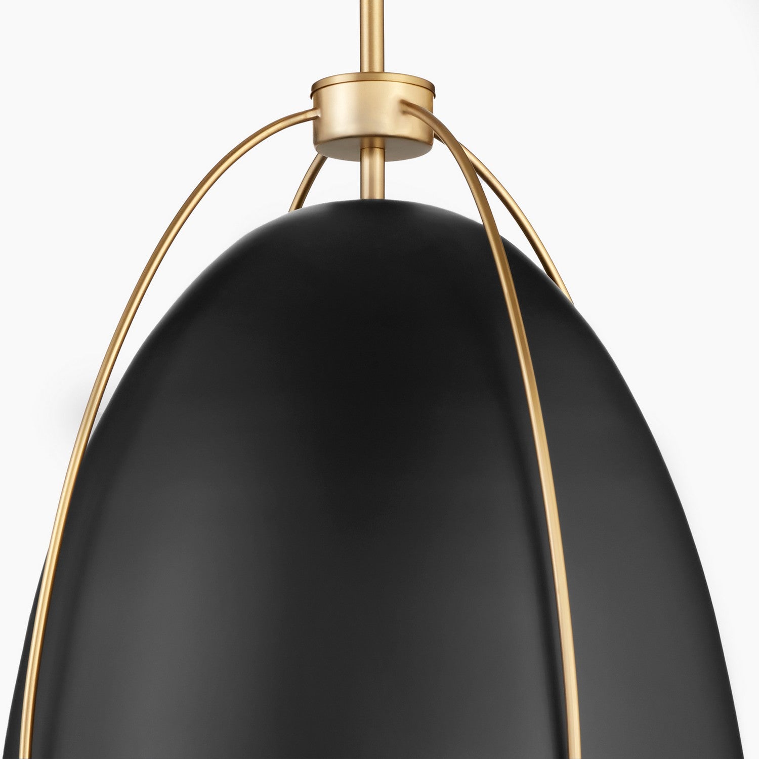 Quorum - 860-3-5980 - Three Light Pendant - Jamie - Matte Black w/ Aged Brass