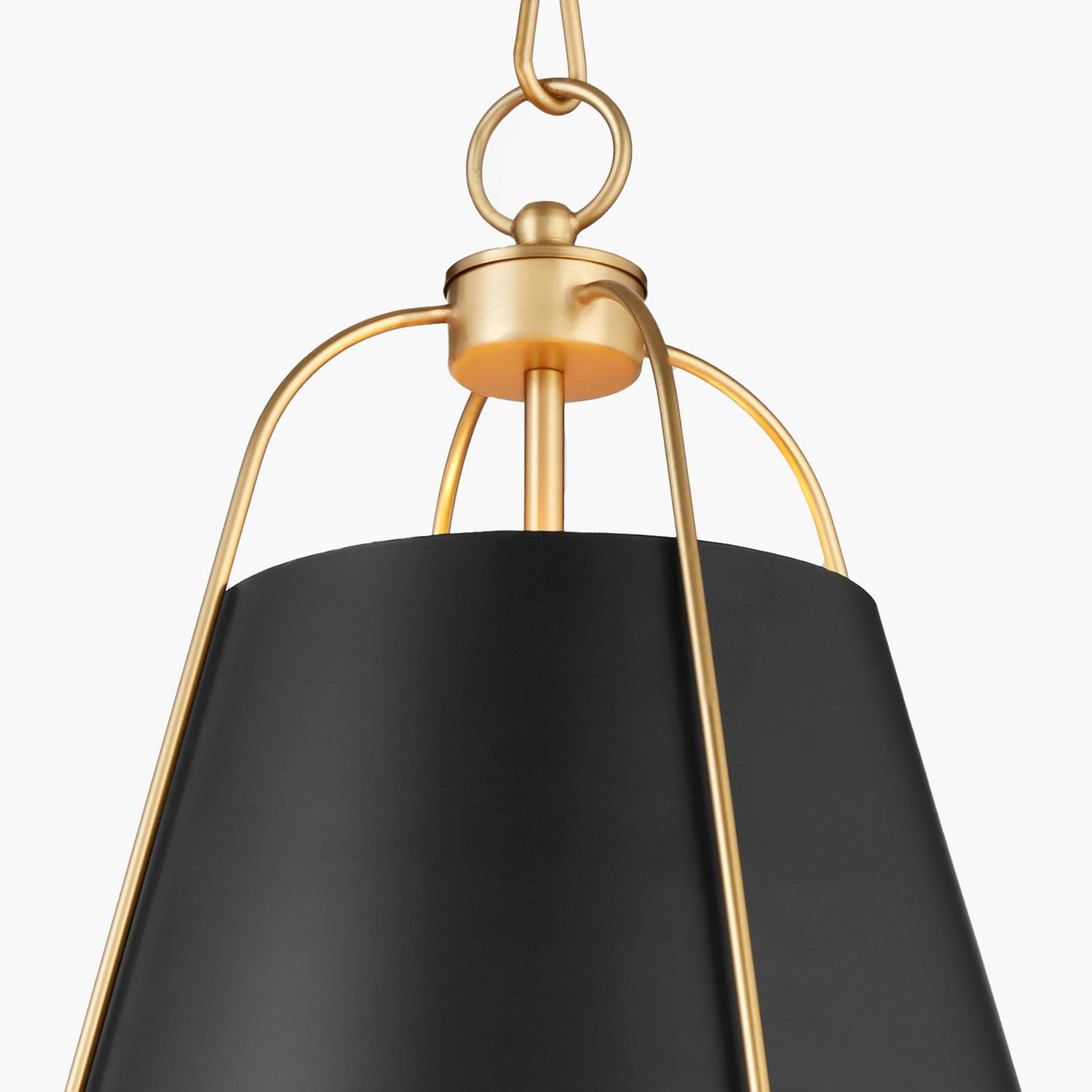 Quorum - 861-1-5980 - One Light Pendant - Jamie - Matte Black w/ Aged Brass