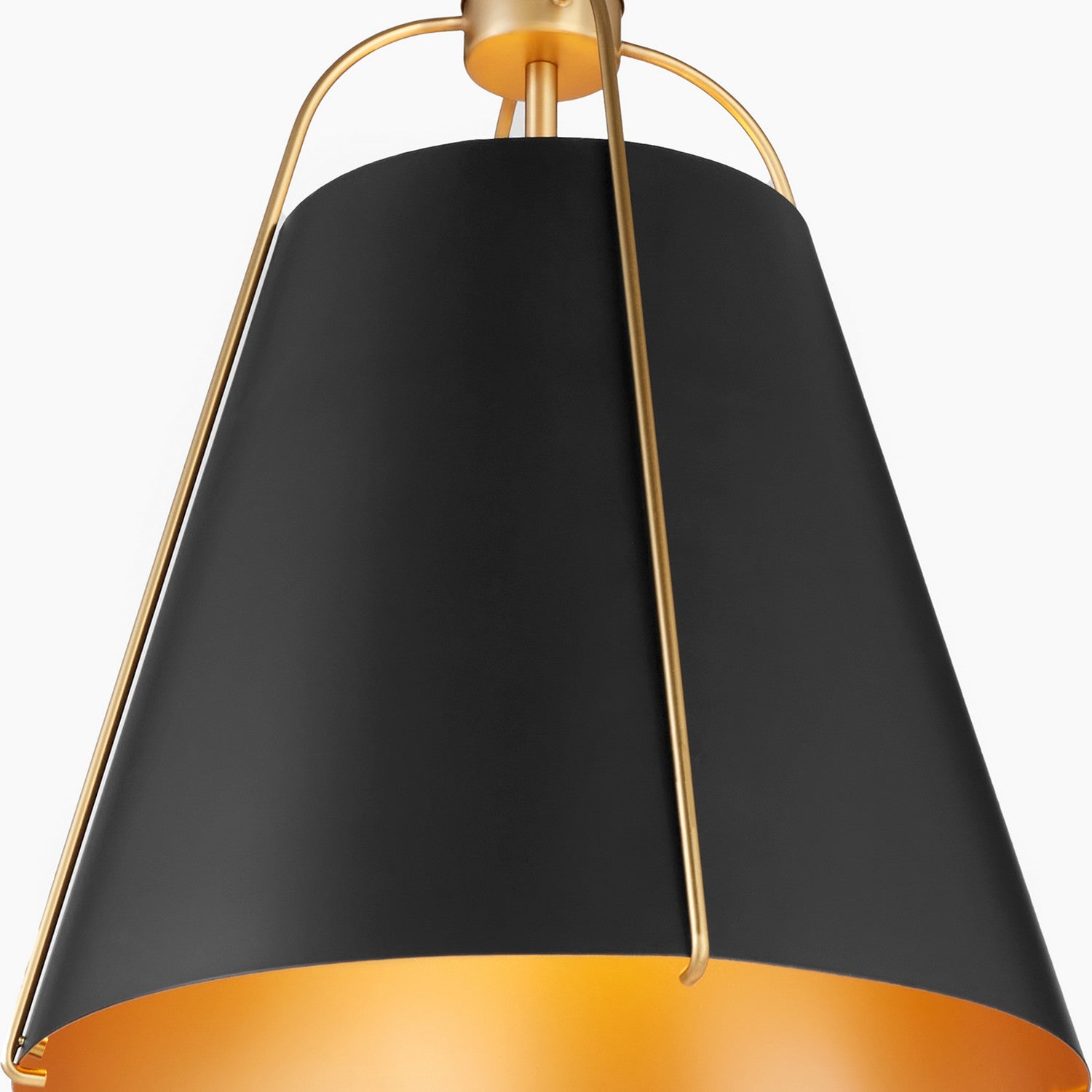 Quorum - 861-1-5980 - One Light Pendant - Jamie - Matte Black w/ Aged Brass