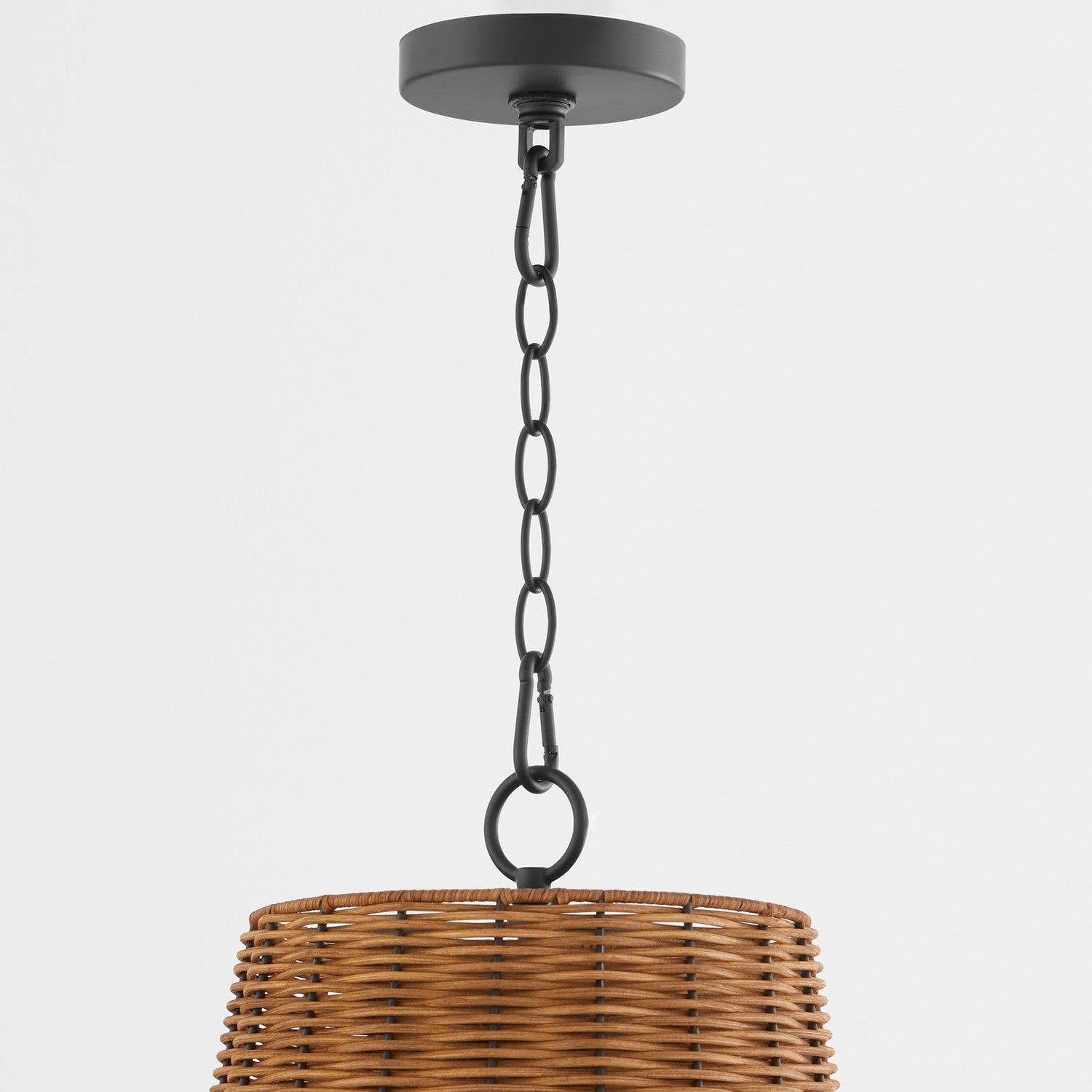 Quorum - 8893-13-59 - Three Light Pendant - Wicker - Matte Black