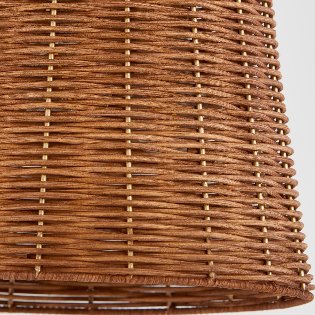 Quorum - 8893-13-80 - Three Light Pendant - Wicker - Aged Brass