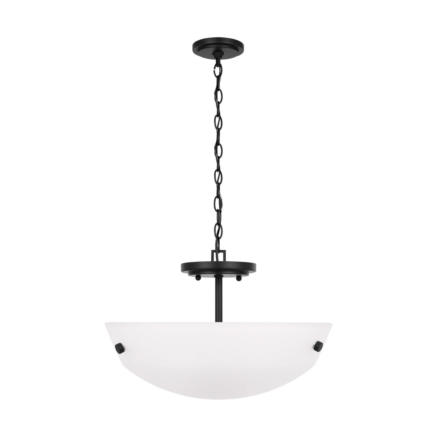 Generation Lighting - 7715202-112 - Two Light Semi-Flush Convertible Pendant - Kerrville - Midnight Black