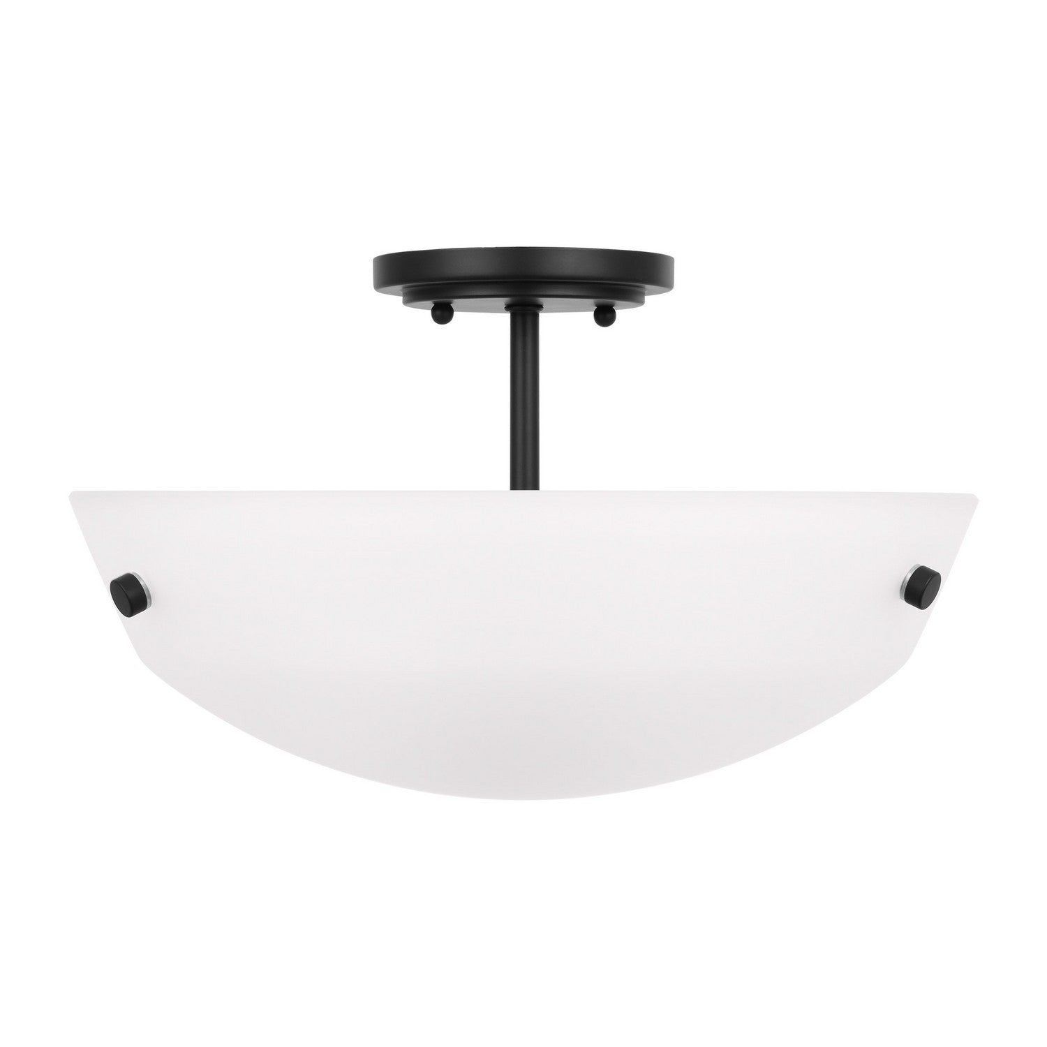 Generation Lighting - 7715202-112 - Two Light Semi-Flush Convertible Pendant - Kerrville - Midnight Black