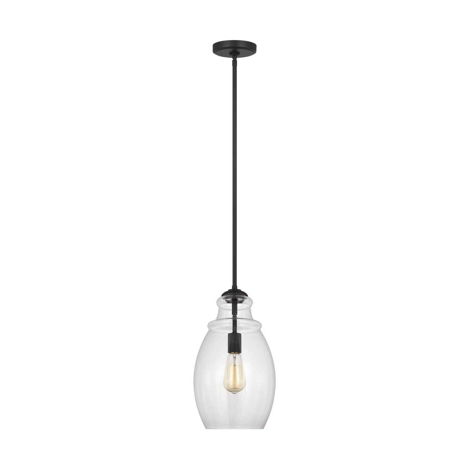 Generation Lighting - P1484MBK - One Light Pendant - Marino - Midnight Black