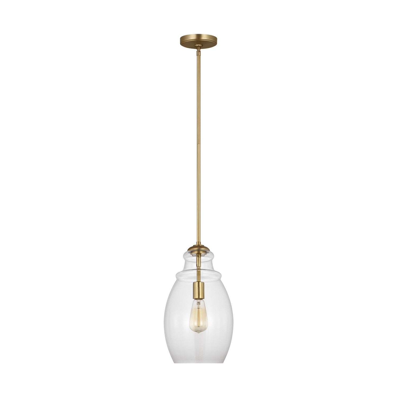 Generation Lighting - P1484SB - One Light Pendant - Marino - Satin Brass