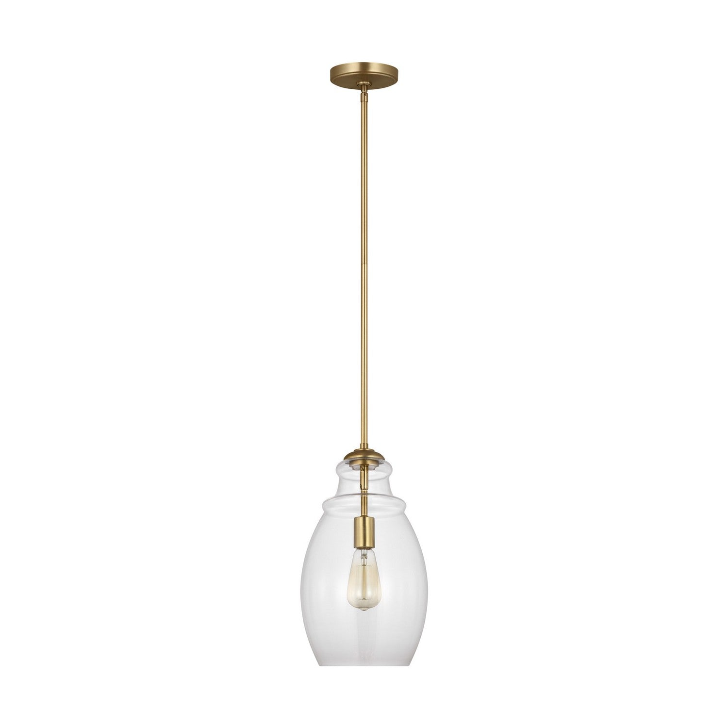 Generation Lighting - P1484SB - One Light Pendant - Marino - Satin Brass