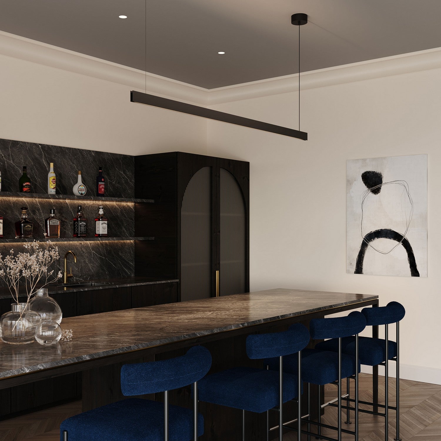Sonneman - 3466.97 - LED Pendant - Lithe - Textured Black