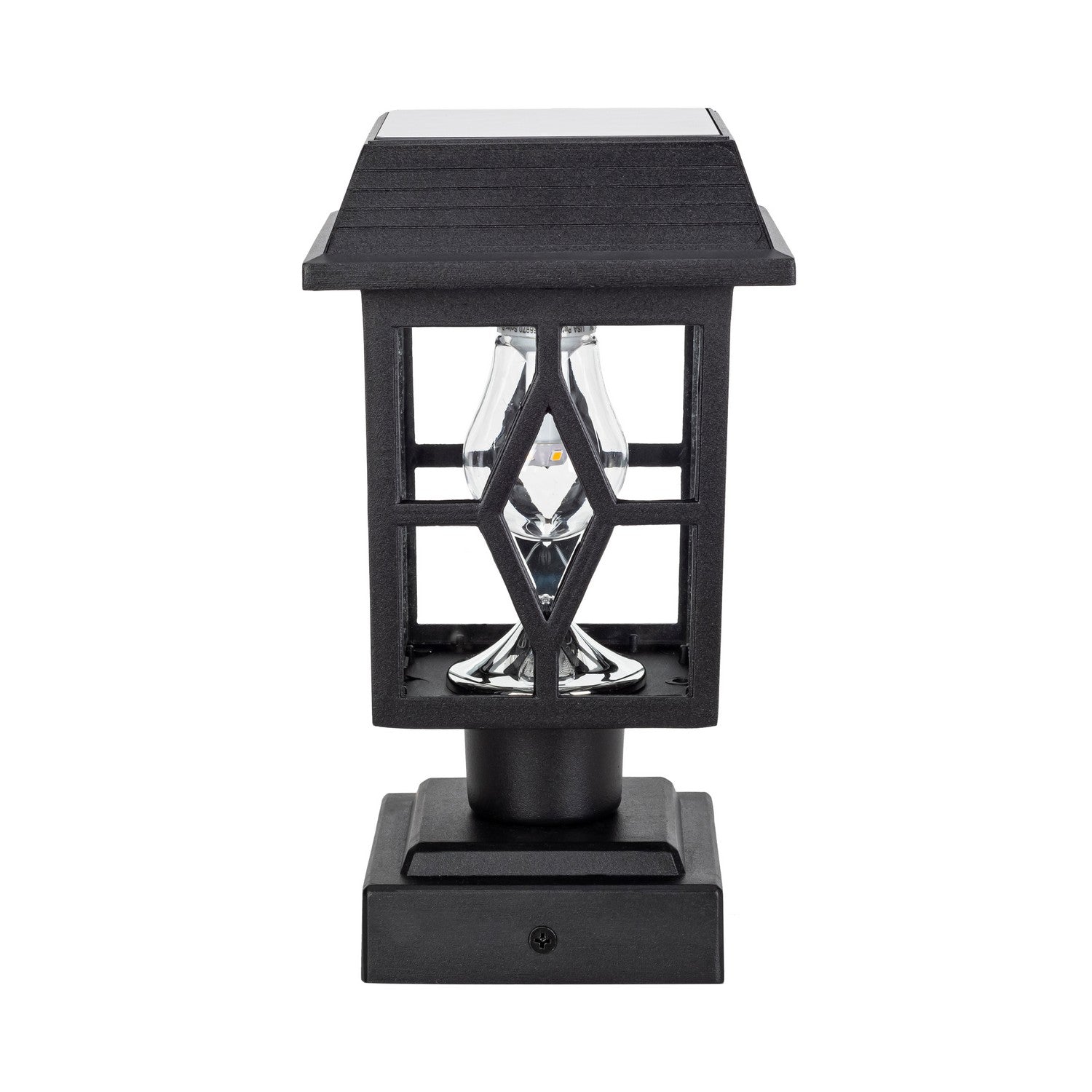 Gama Sonic - 84BP250011 - Post Cap/Pier Mount Light - 2 PK - Luna II - Black
