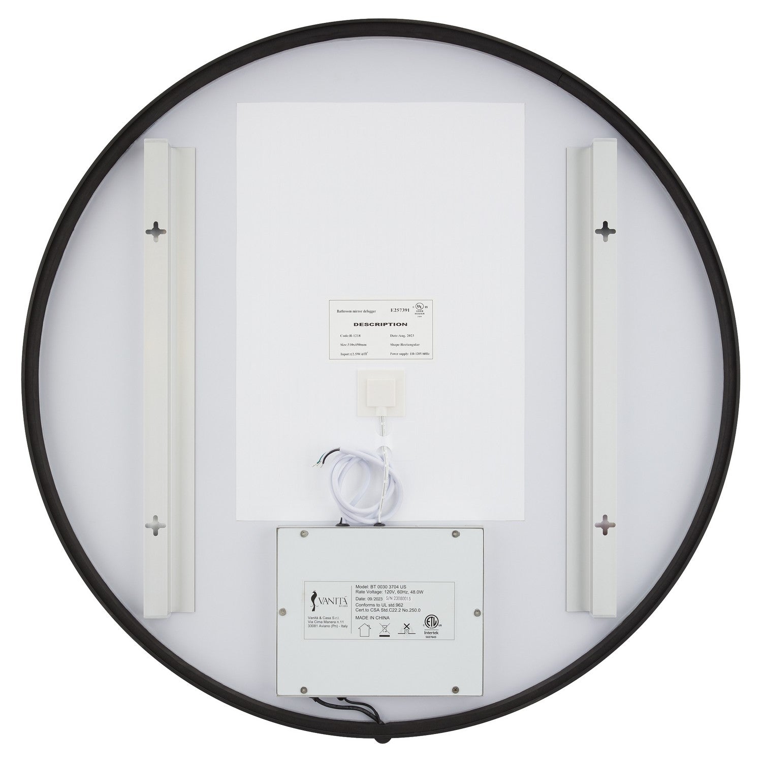 Quorum - 3-0201-15 - LED Mirror - Avior Round - Black n/a