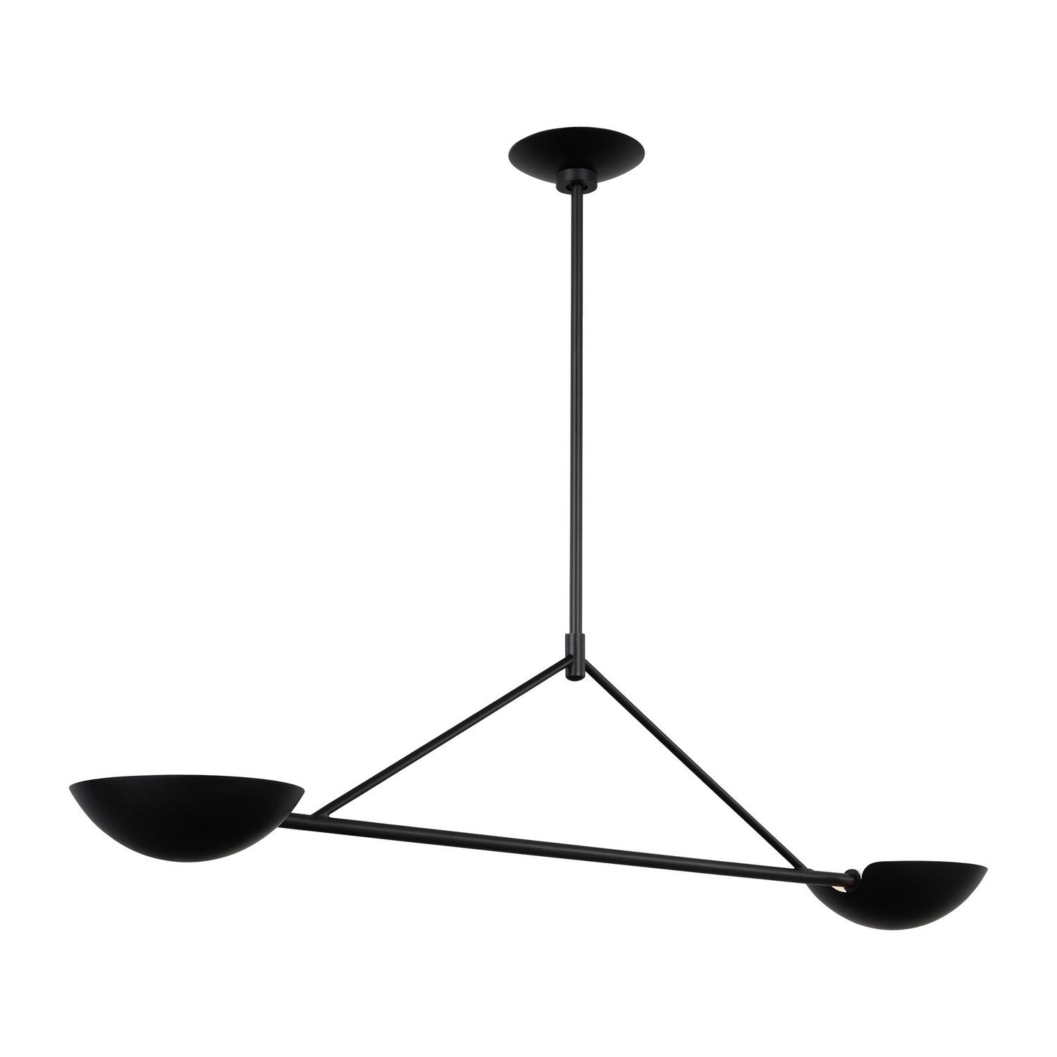 Visual Comfort Studio - EC1292AI - Two Light Linear Chandelier - Nevel - Aged Iron