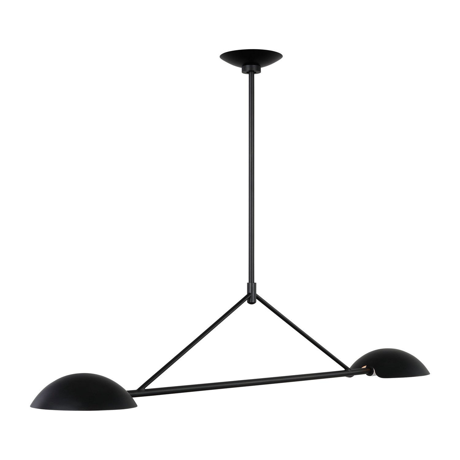 Visual Comfort Studio - EC1292AI - Two Light Linear Chandelier - Nevel - Aged Iron