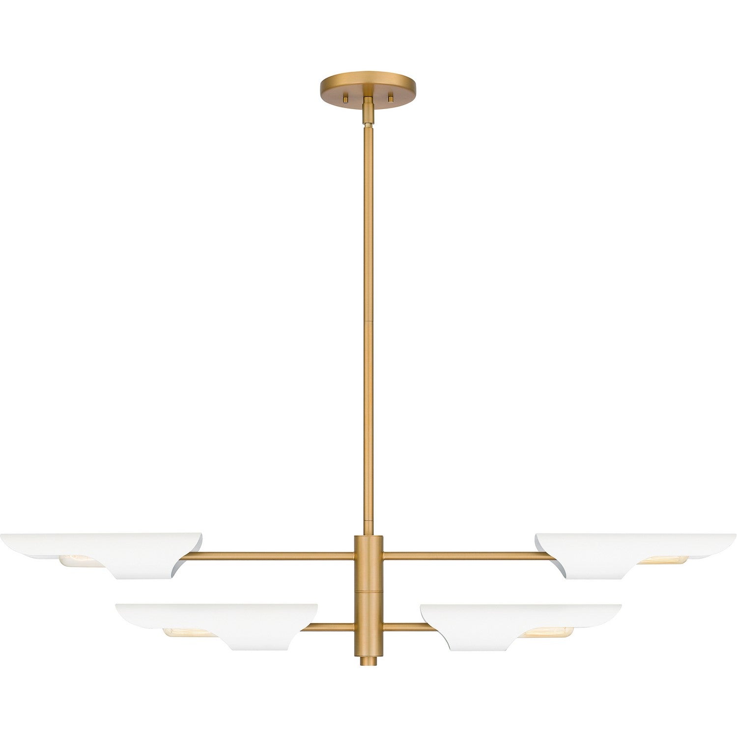 Quoizel - LOI444BWS - Four Light Linear Chandelier - Leoni - Brushed Weathered Brass