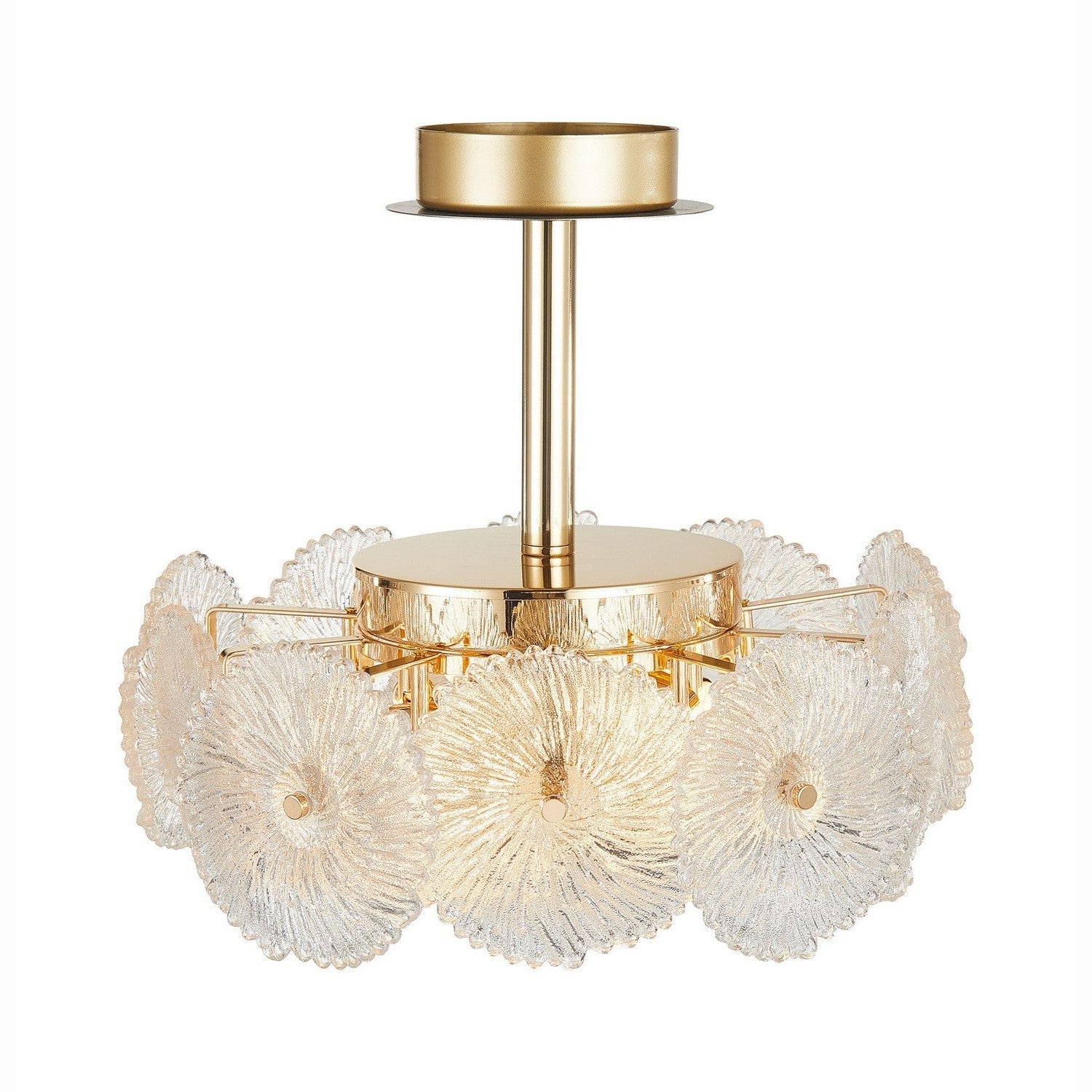 Artcraft - AC11965BR - Six Light Semi-Flush Mount - Bloom - Brass