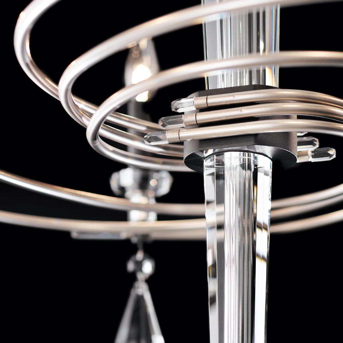 Schonbek - S5606-710/18R - Six Light Chandelier - Tempest - Soft Silver/Black