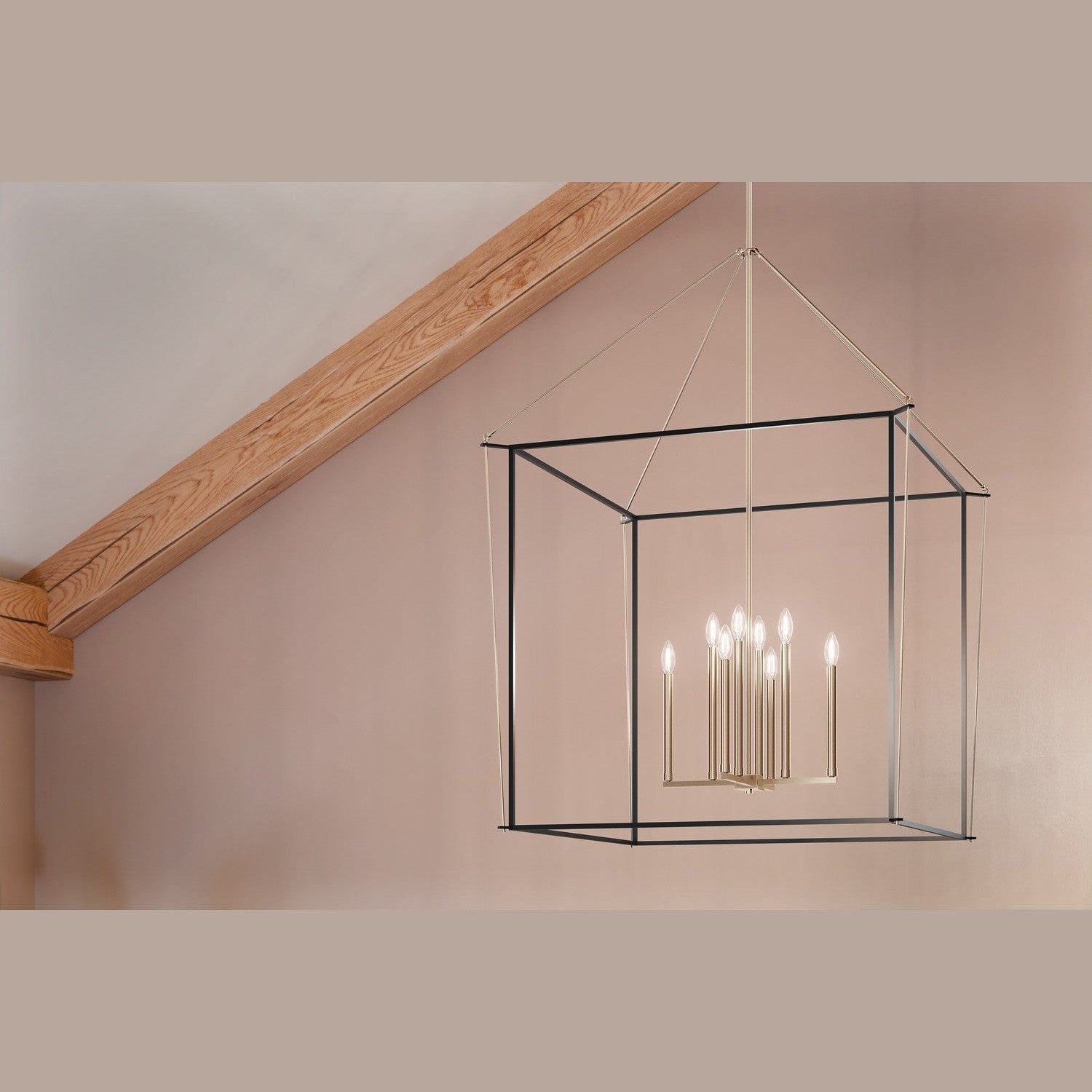 Kichler - 52629PN - Eight Light Foyer Pendant - Eisley - Polished Nickel