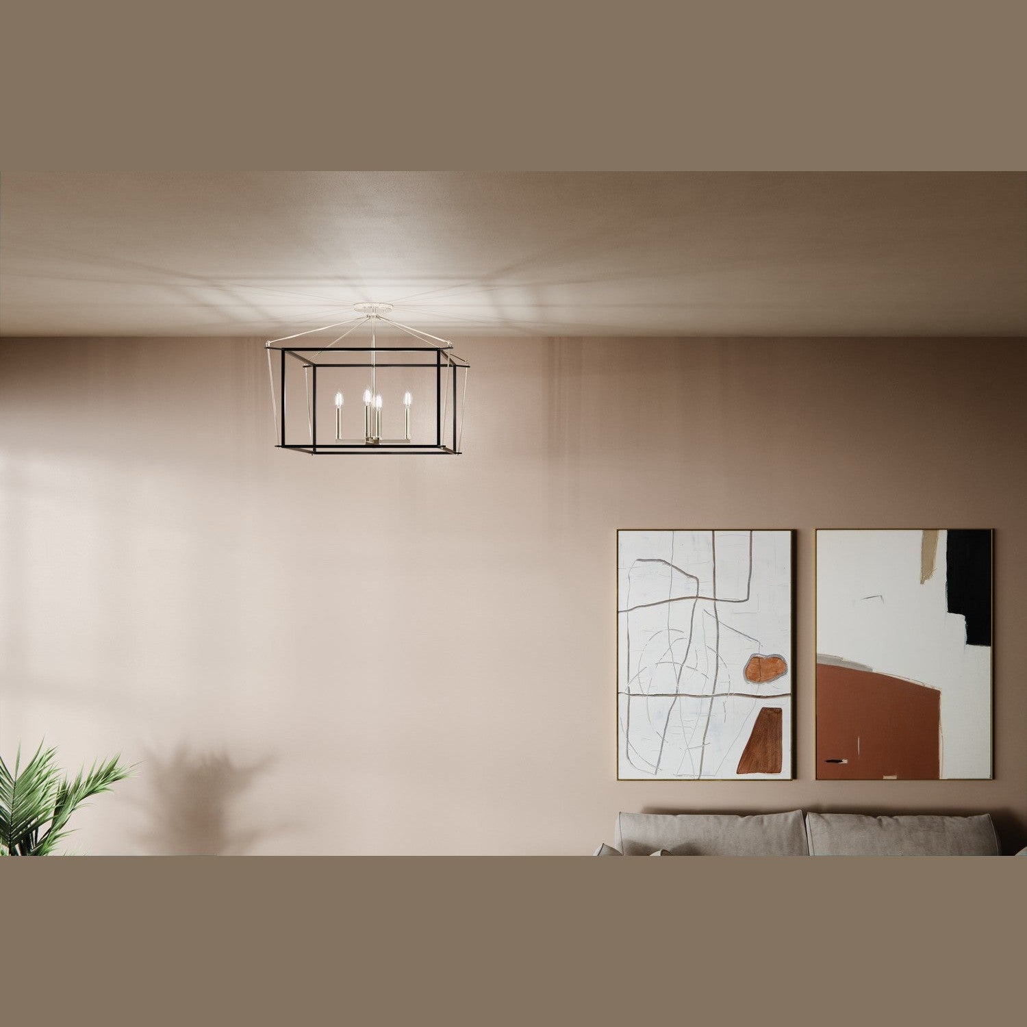 Kichler - 52632PN - Four Light Semi Flush Mount - Eisley - Polished Nickel