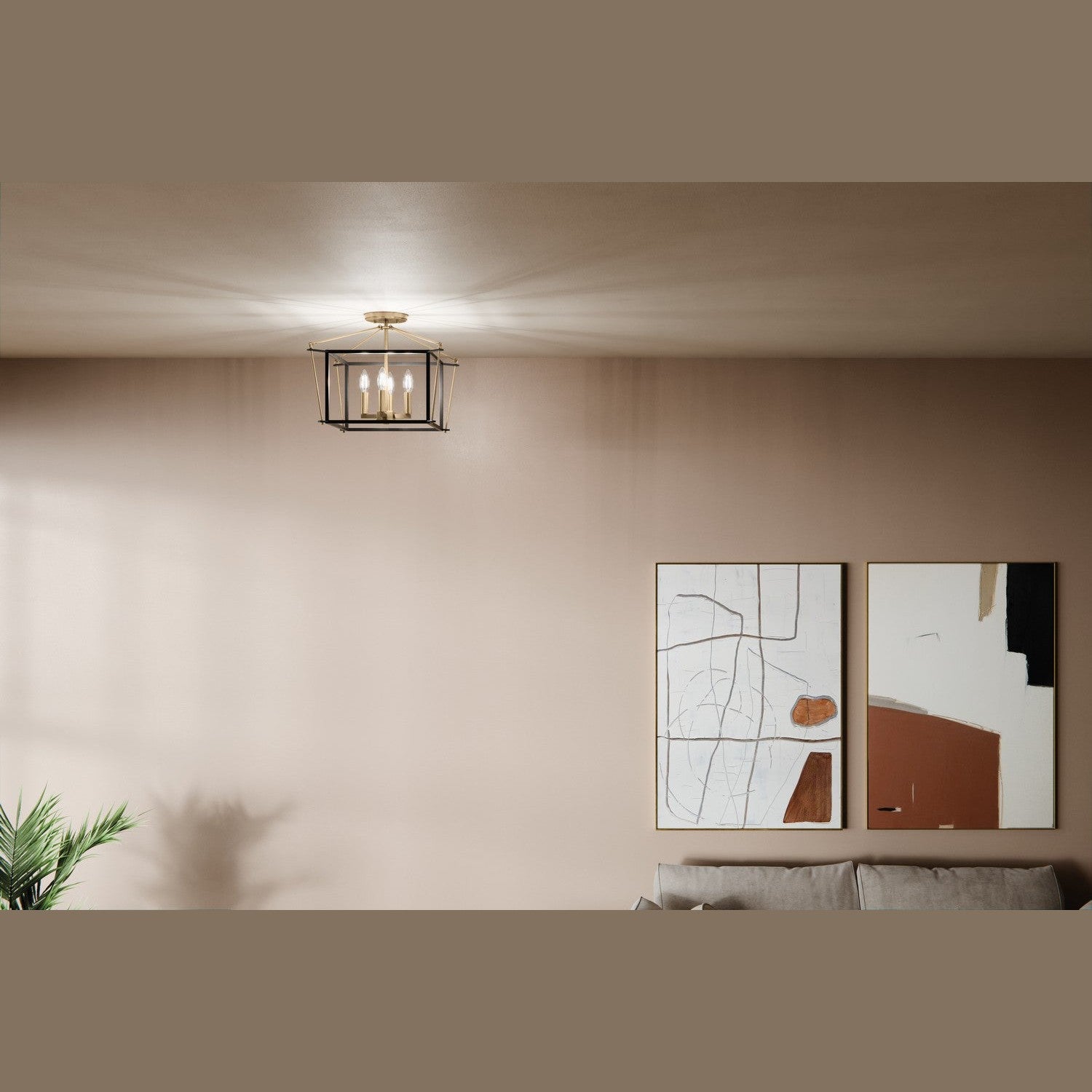 Kichler - 52633CPZ - Four Light Semi Flush Mount - Eisley - Champagne Bronze