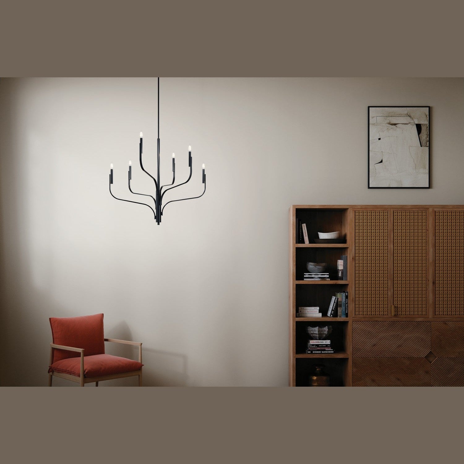 Kichler - 52673BK - Six Light Chandelier - Livadia - Black