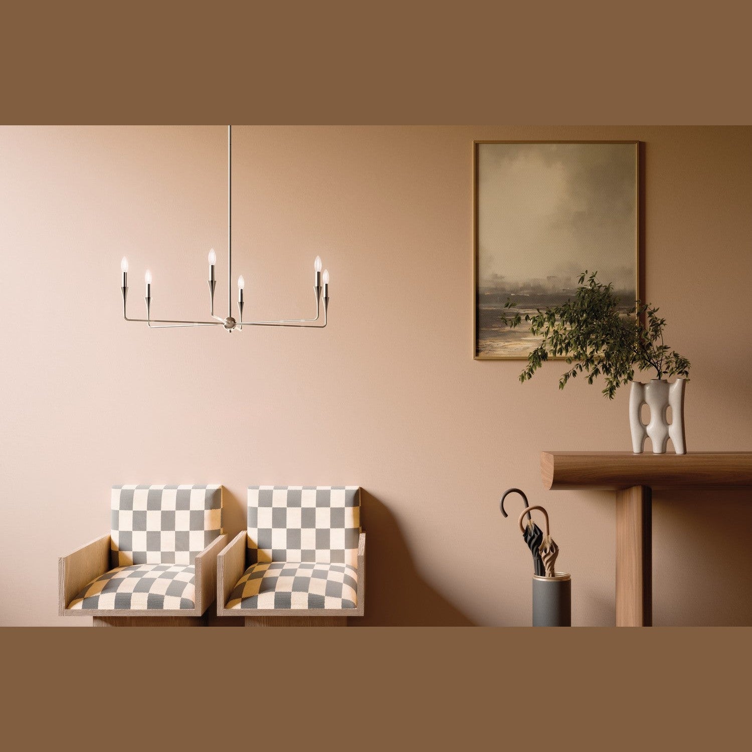 Kichler - 52690PN - Six Light Chandelier - Alvaro - Polished Nickel