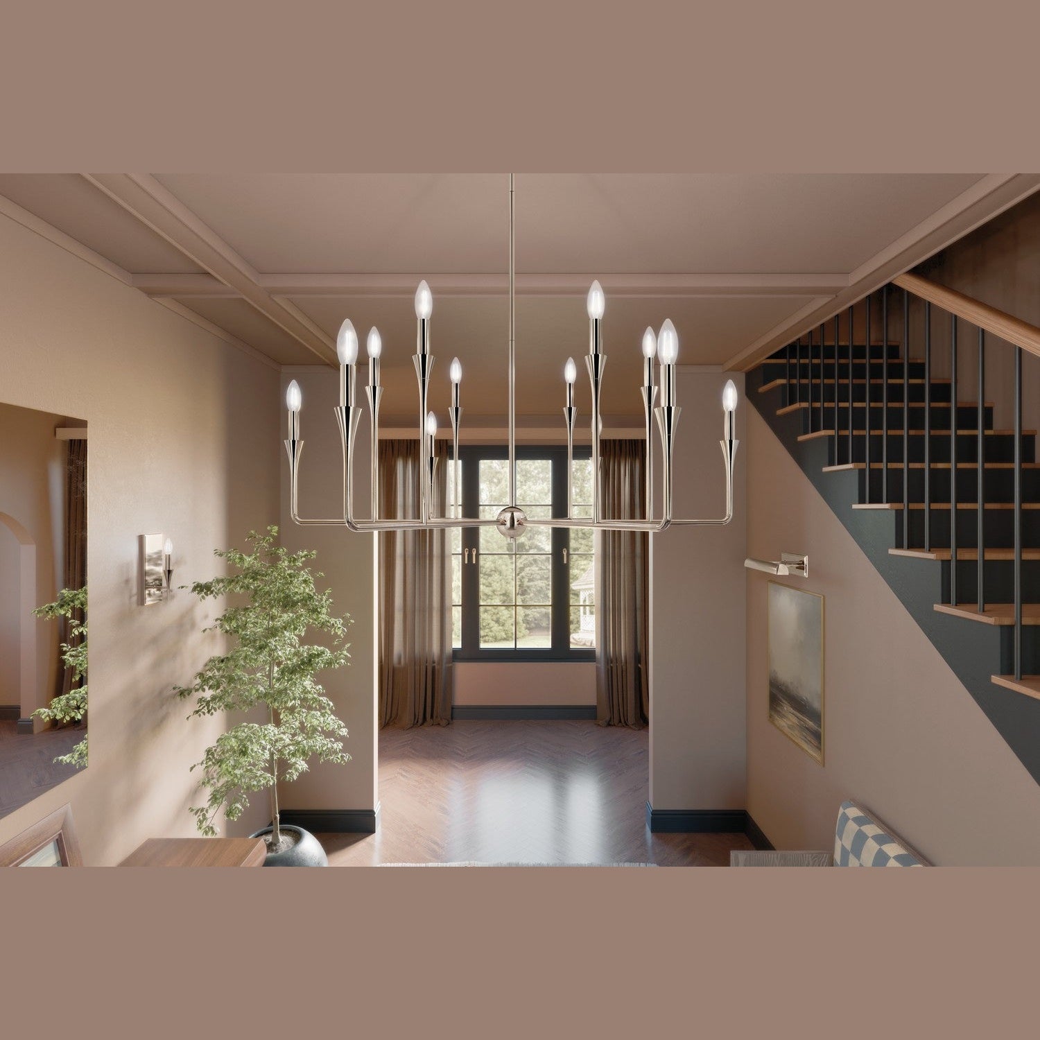 Kichler - 52692PN - 12 Light Chandelier - Alvaro - Polished Nickel