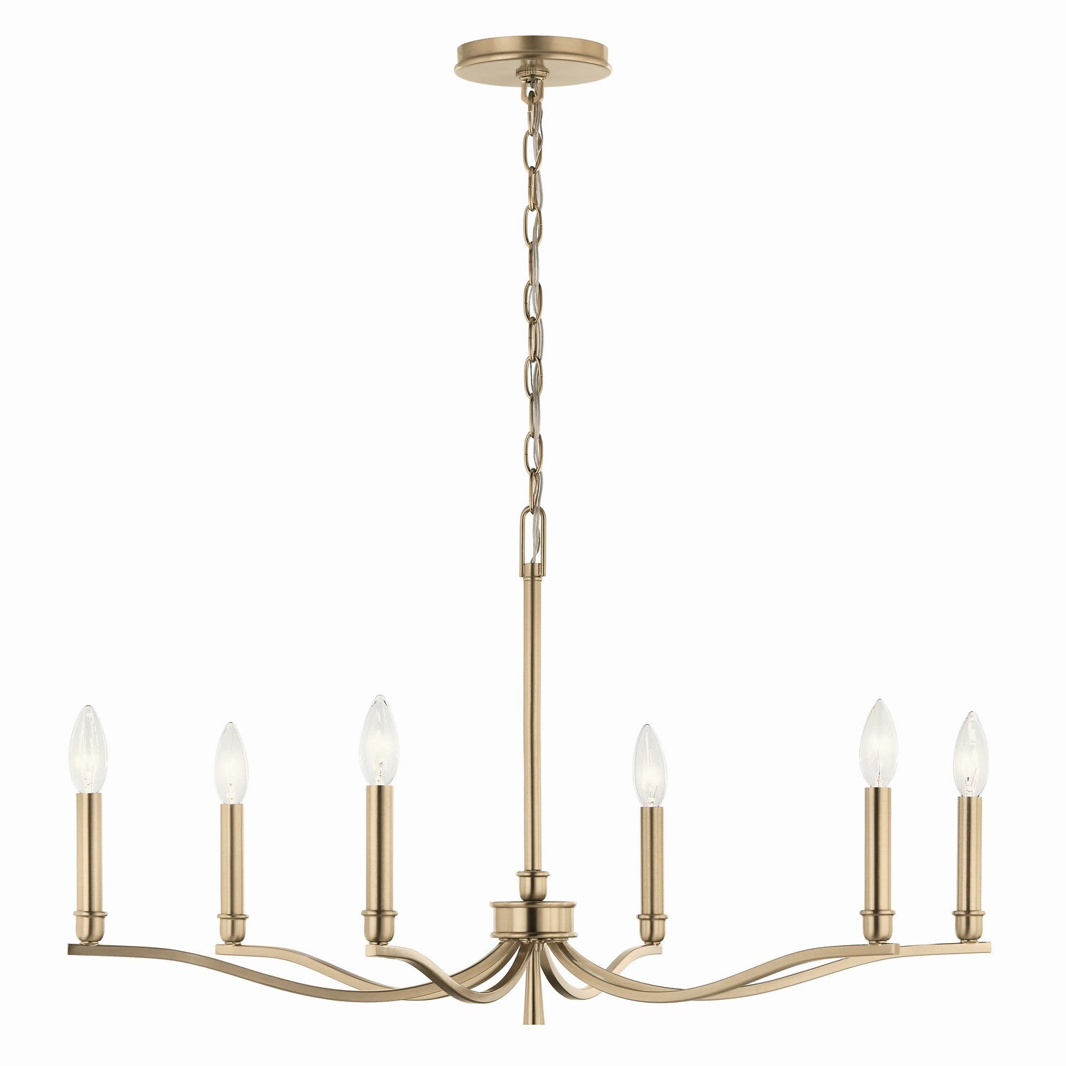 Kichler - 52695CPZ - Six Light Chandelier - Malene - Champagne Bronze