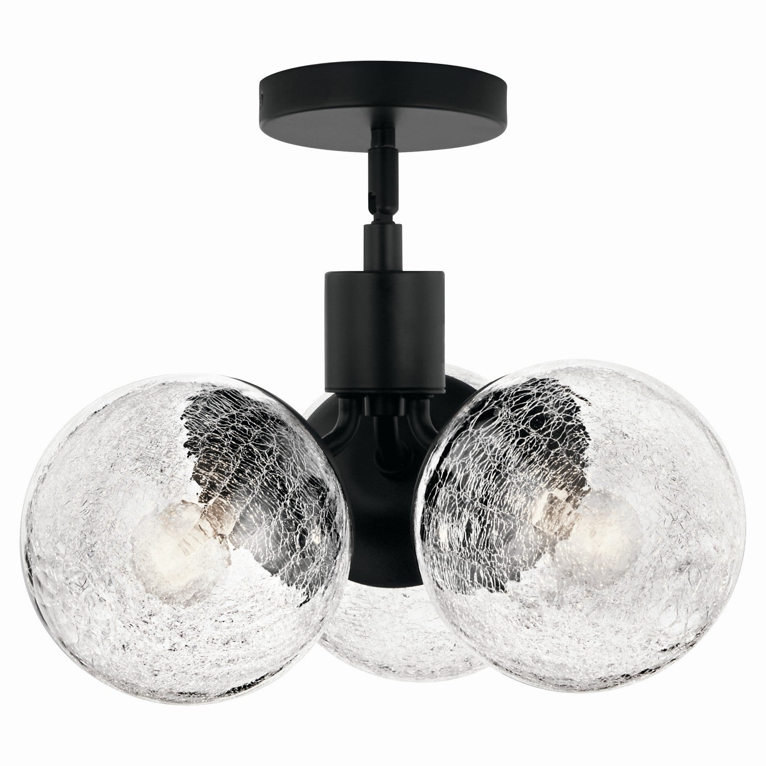 Kichler - 52700BK - Three Light Chandelier/Semi Flush - Silvarious - Black