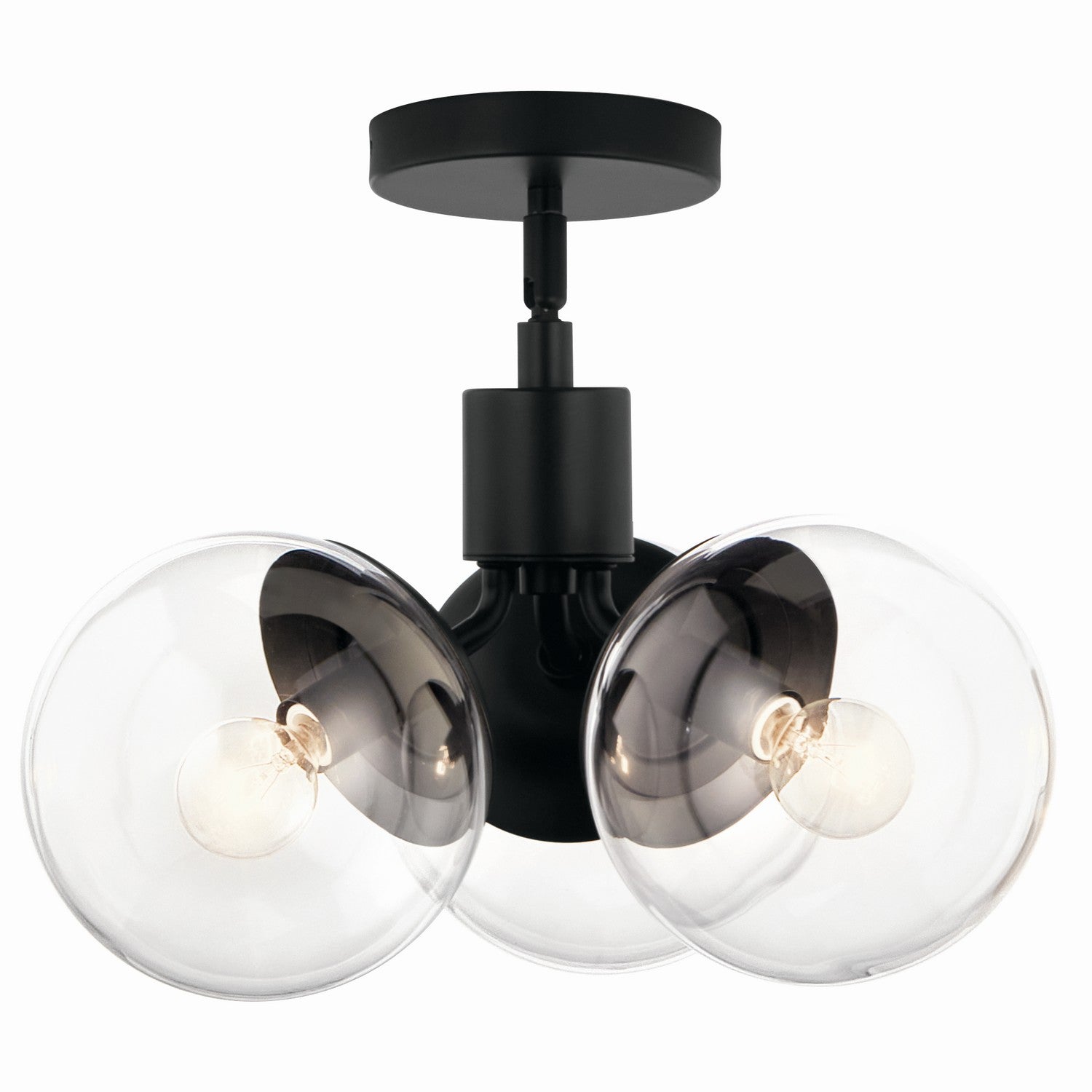 Kichler - 52700BKCLR - Three Light Chandelier/Semi Flush - Silvarious - Black