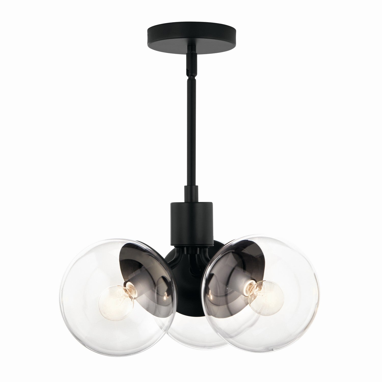 Kichler - 52700BKCLR - Three Light Chandelier/Semi Flush - Silvarious - Black