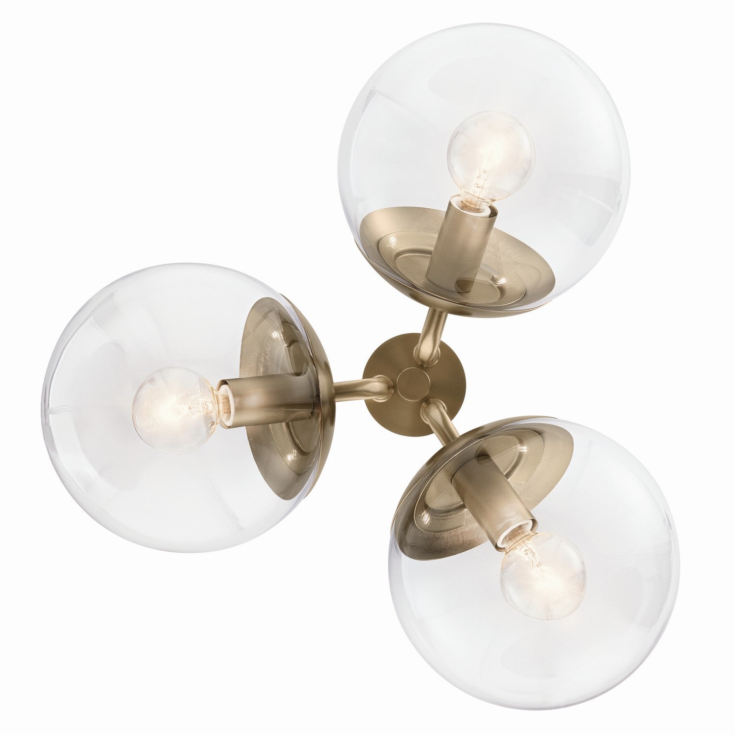 Kichler - 52700CPZCLR - Three Light Chandelier/Semi Flush - Silvarious - Champagne Bronze
