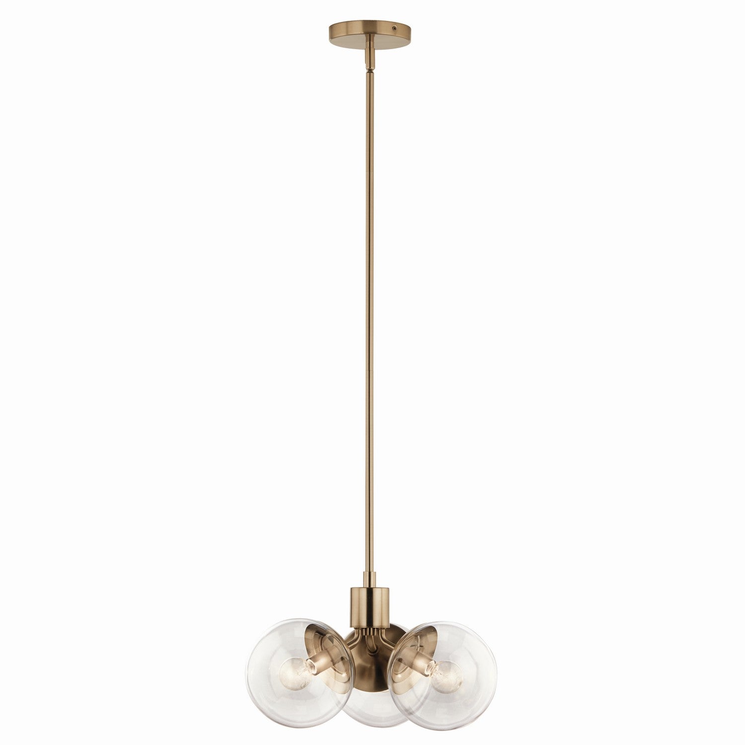 Kichler - 52700CPZCLR - Three Light Chandelier/Semi Flush - Silvarious - Champagne Bronze