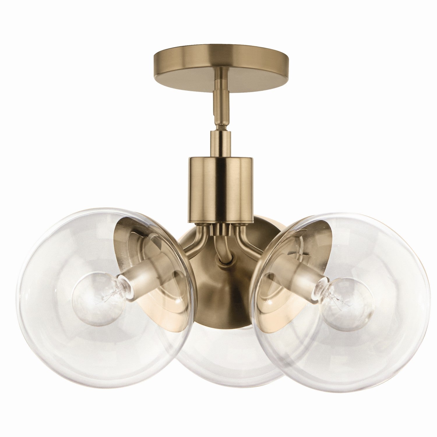 Kichler - 52700CPZCLR - Three Light Chandelier/Semi Flush - Silvarious - Champagne Bronze
