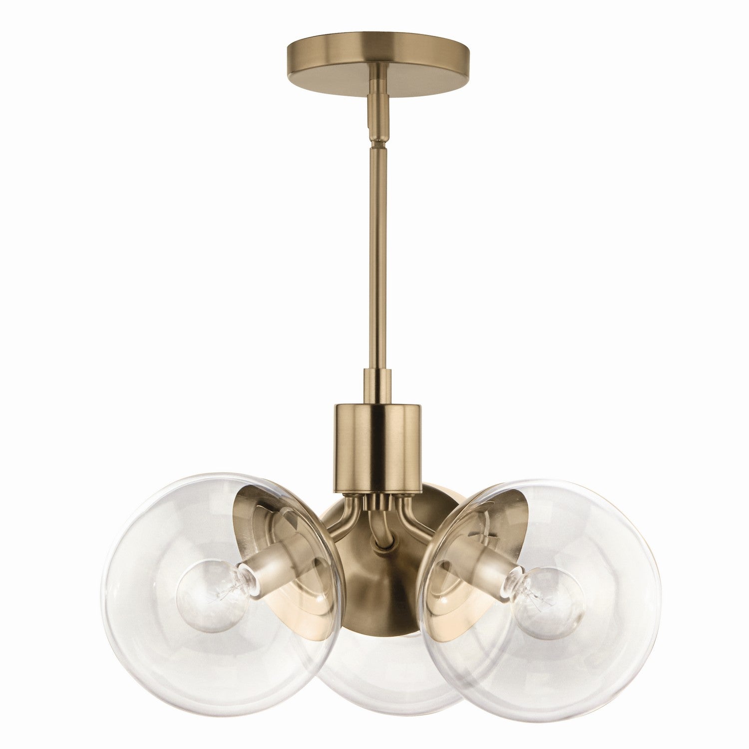 Kichler - 52700CPZCLR - Three Light Chandelier/Semi Flush - Silvarious - Champagne Bronze