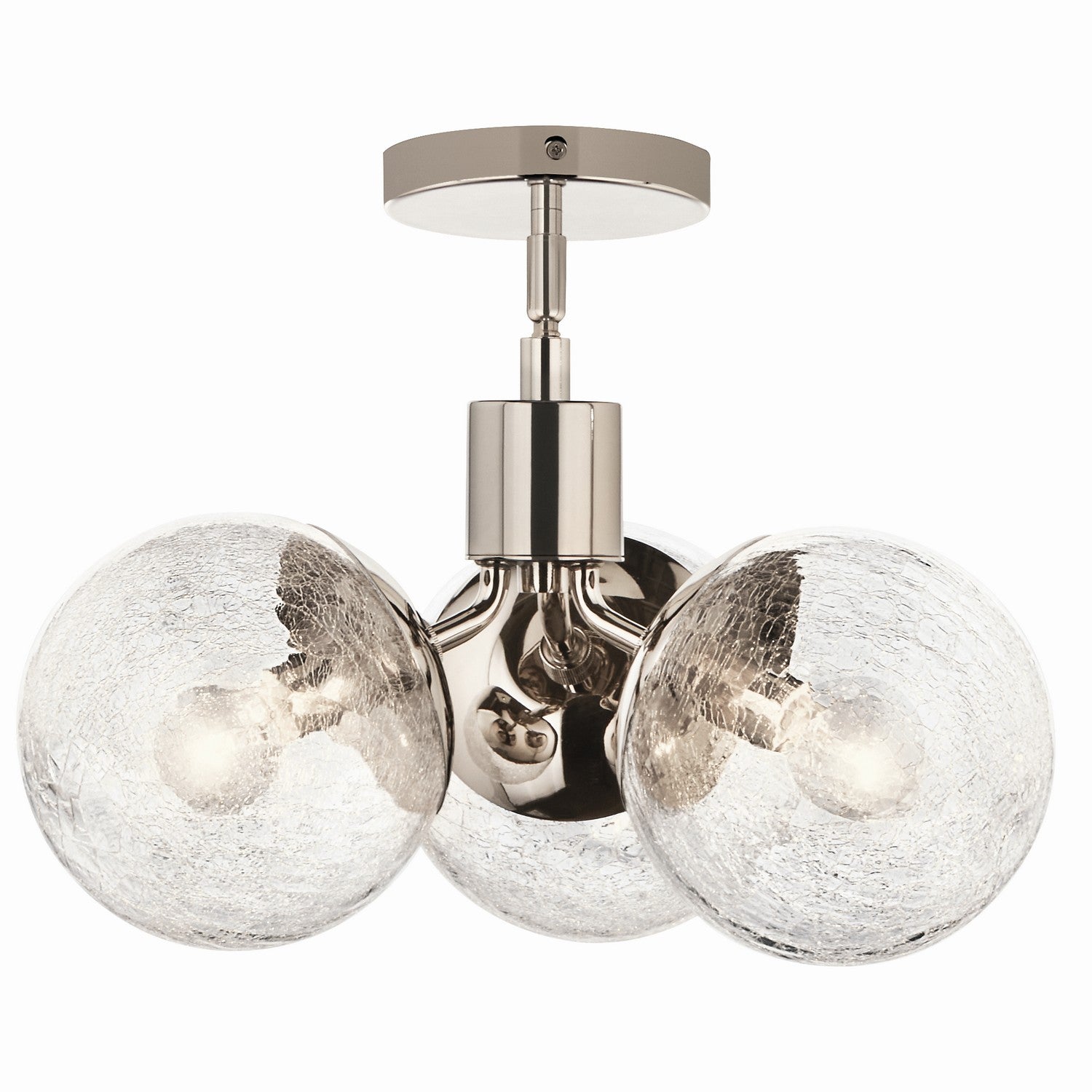 Kichler - 52700PN - Three Light Chandelier/Semi Flush - Silvarious - Polished Nickel