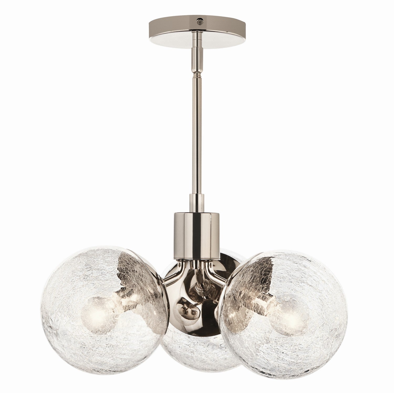 Kichler - 52700PN - Three Light Chandelier/Semi Flush - Silvarious - Polished Nickel
