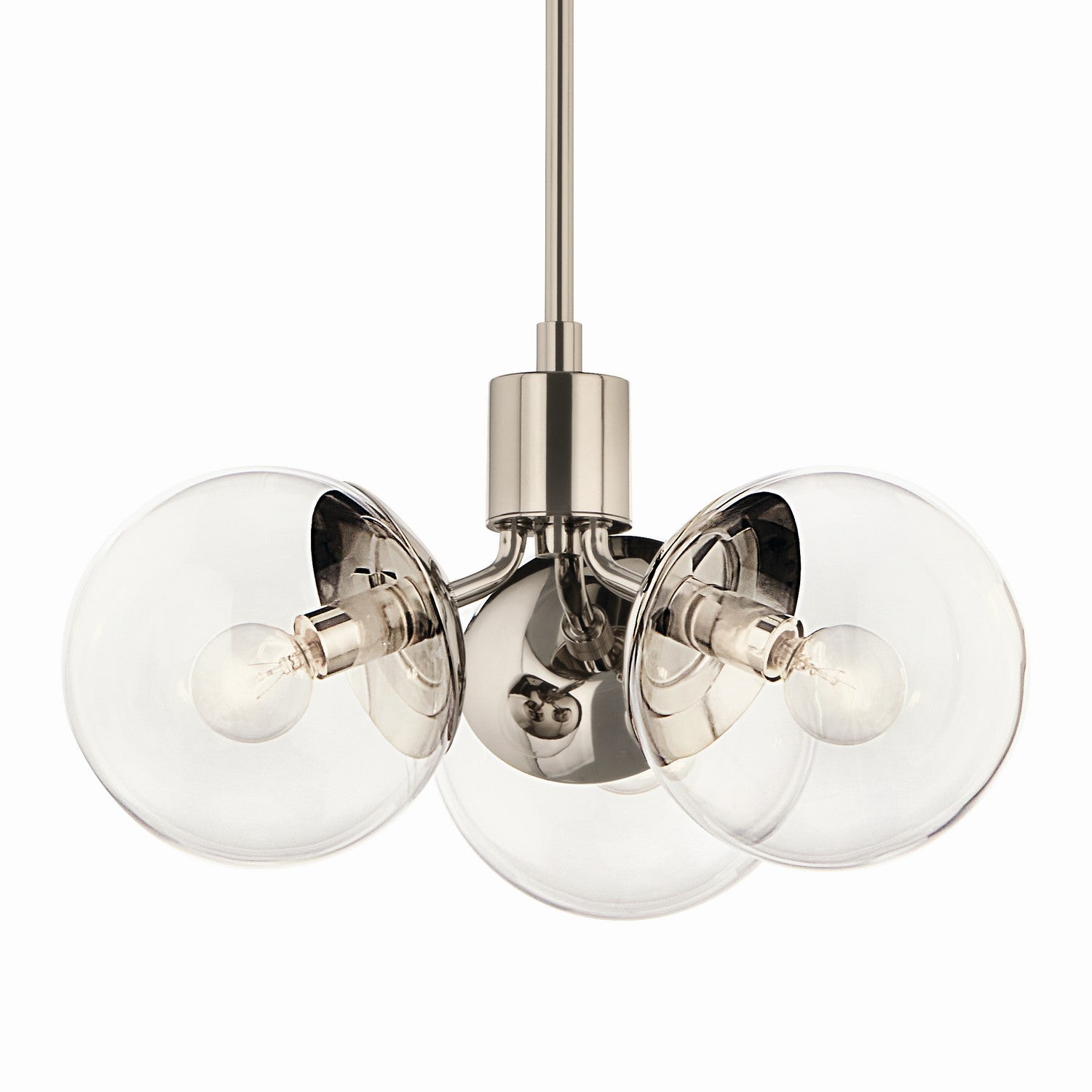 Kichler - 52700PNCLR - Three Light Chandelier/Semi Flush - Silvarious - Polished Nickel