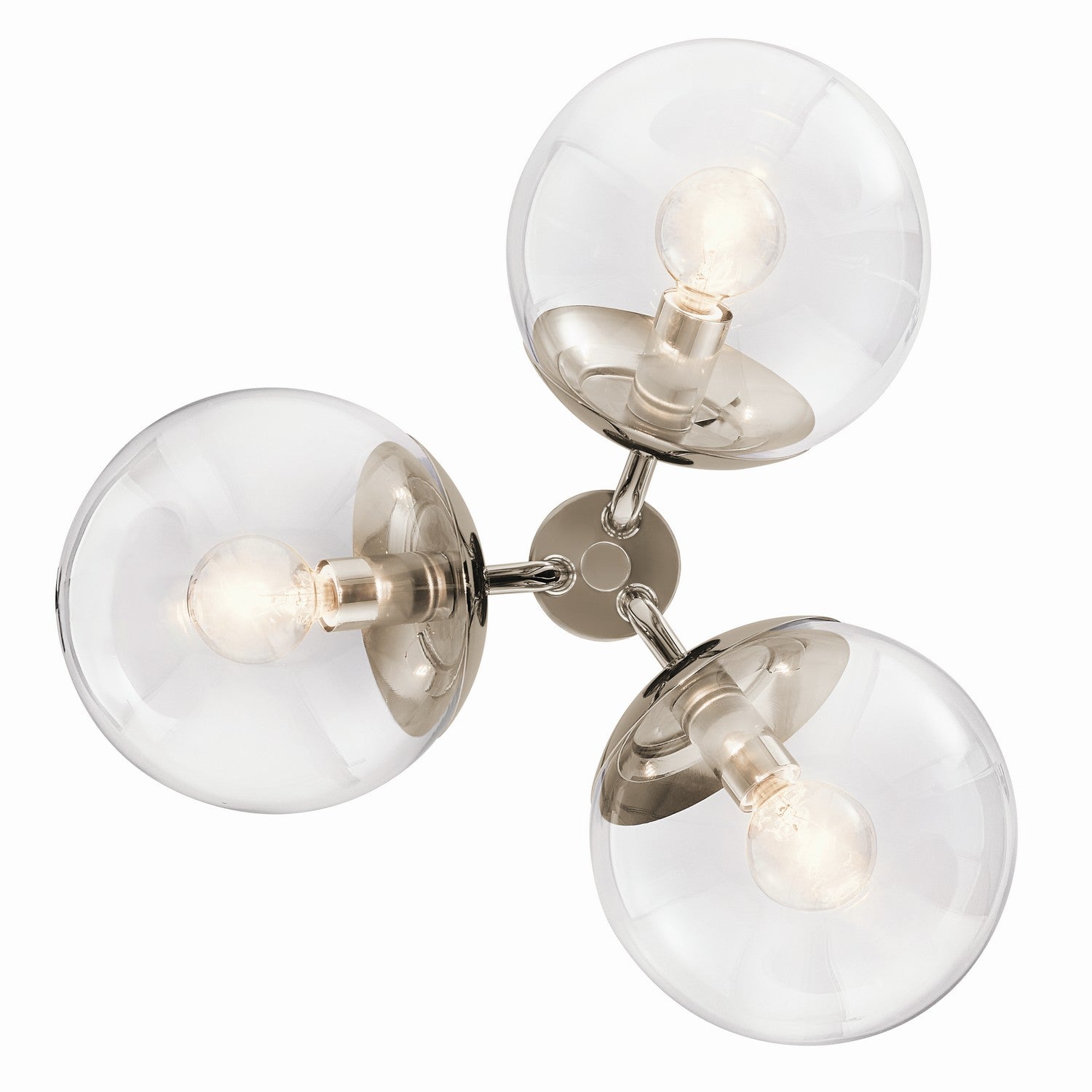 Kichler - 52700PNCLR - Three Light Chandelier/Semi Flush - Silvarious - Polished Nickel