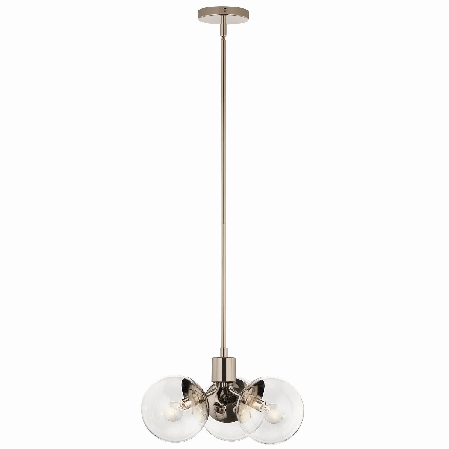 Kichler - 52700PNCLR - Three Light Chandelier/Semi Flush - Silvarious - Polished Nickel