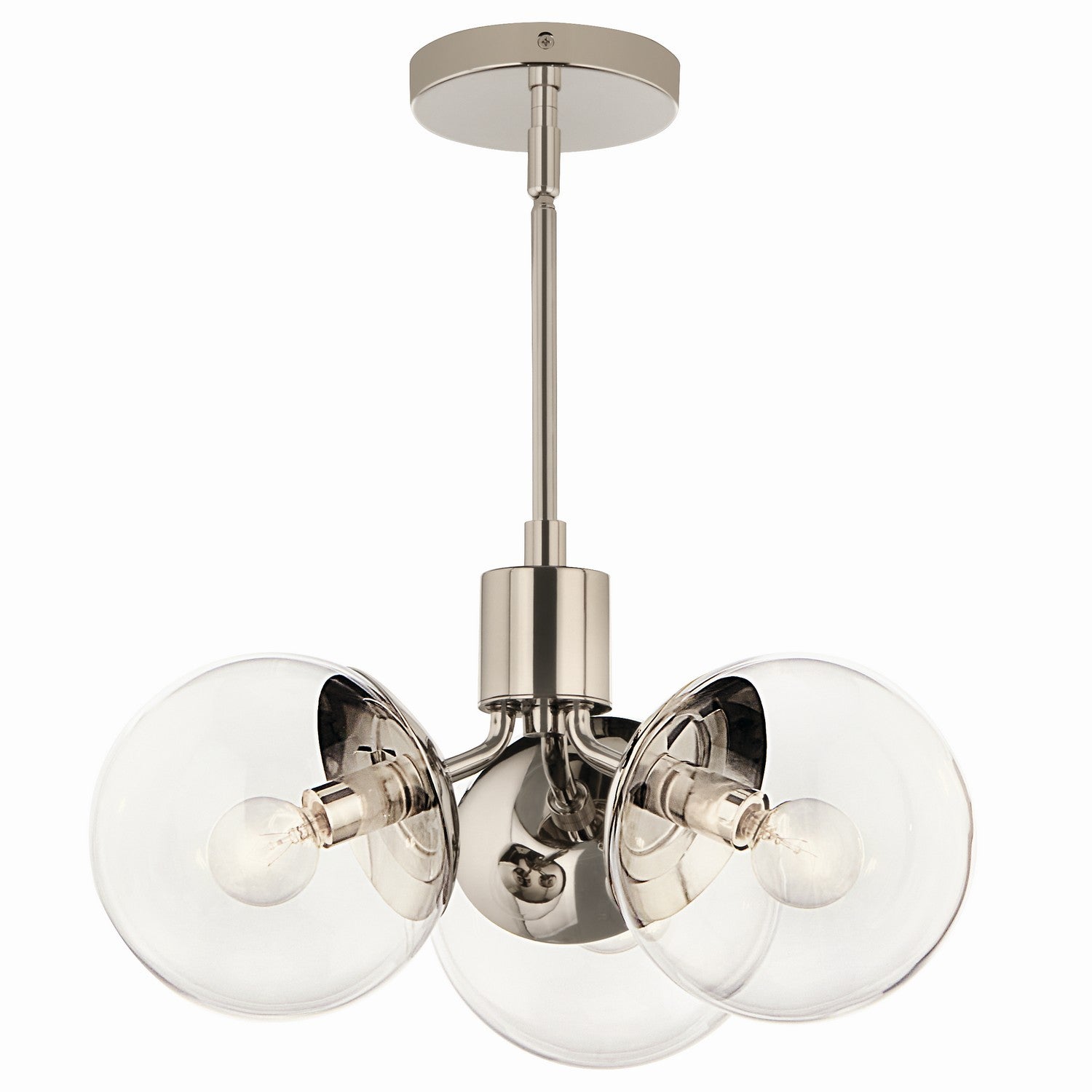 Kichler - 52700PNCLR - Three Light Chandelier/Semi Flush - Silvarious - Polished Nickel