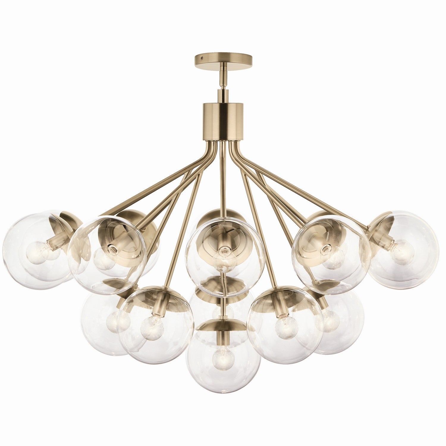 Kichler - 52702CPZCLR - 16 Light Chandelier Convertible - Silvarious - Champagne Bronze